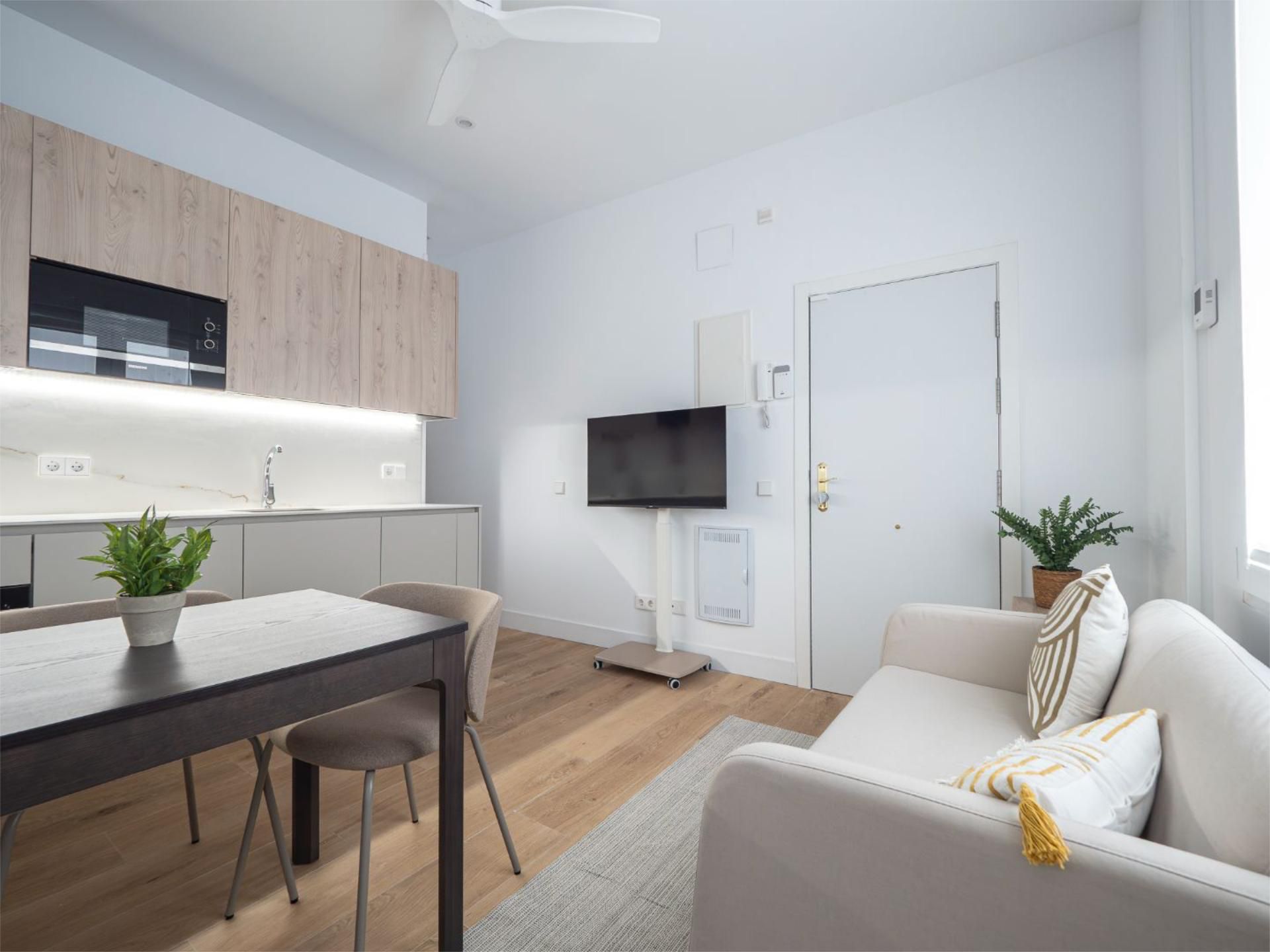 Living room of Flat to rent in  Madrid Capital  with Furnished