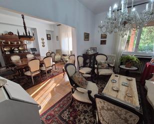 Dining room of Flat for sale in  Madrid Capital  with Heating, Private garden and Storage room
