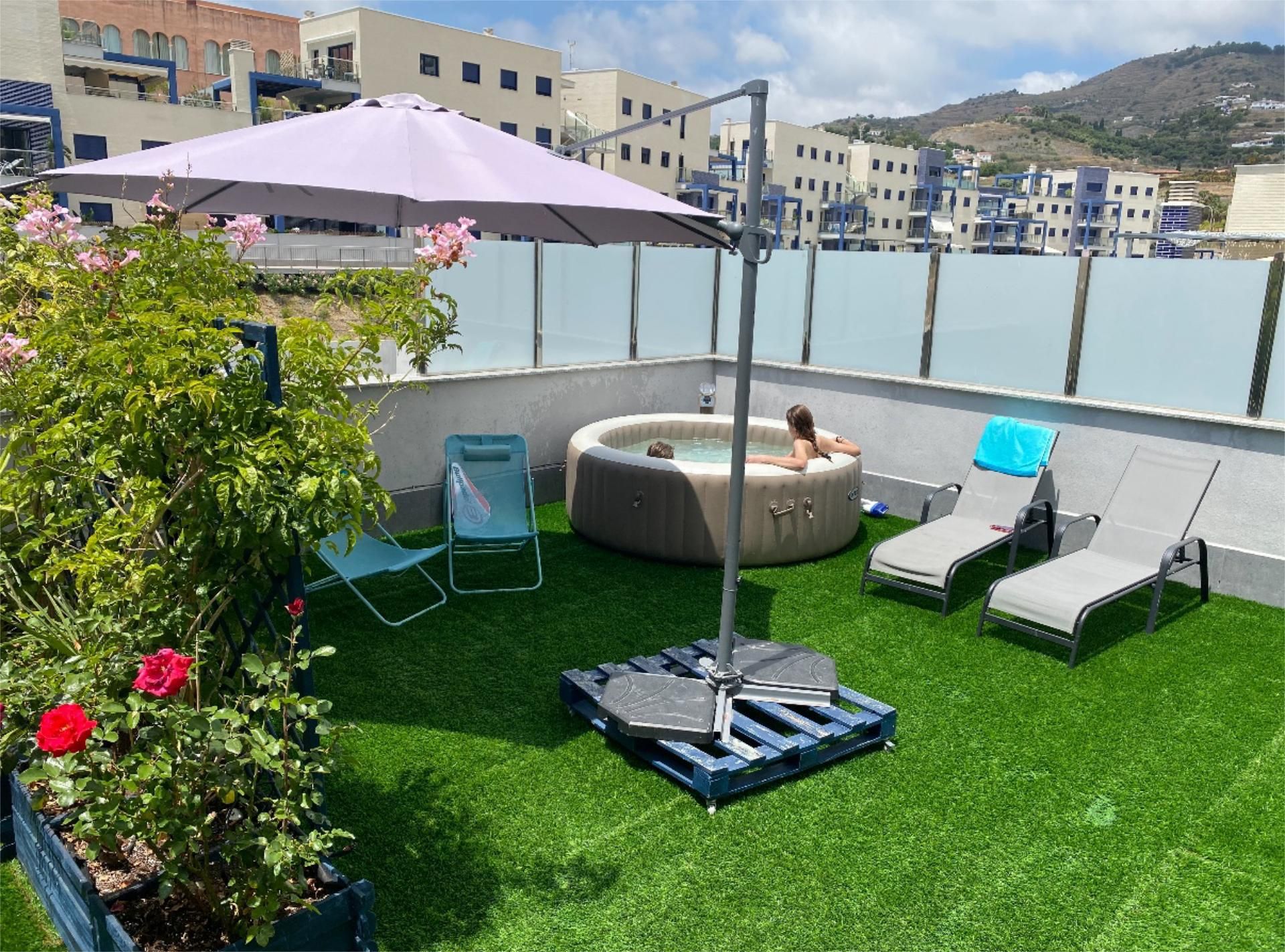 Terrace of Flat to rent in Almuñécar  with Air Conditioner, Heating and Private garden