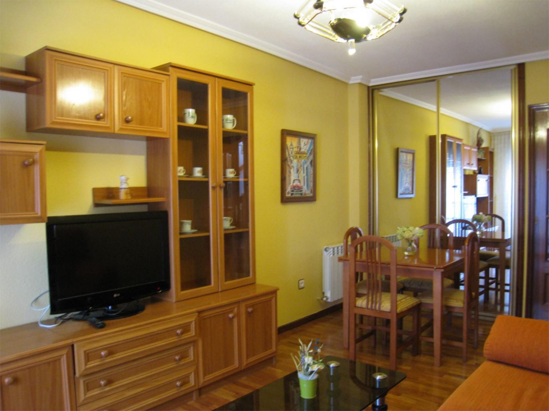 Sala d'estar de Pis de lloguer en Aranda de Duero amb Calefacció, Parquet i Moblat