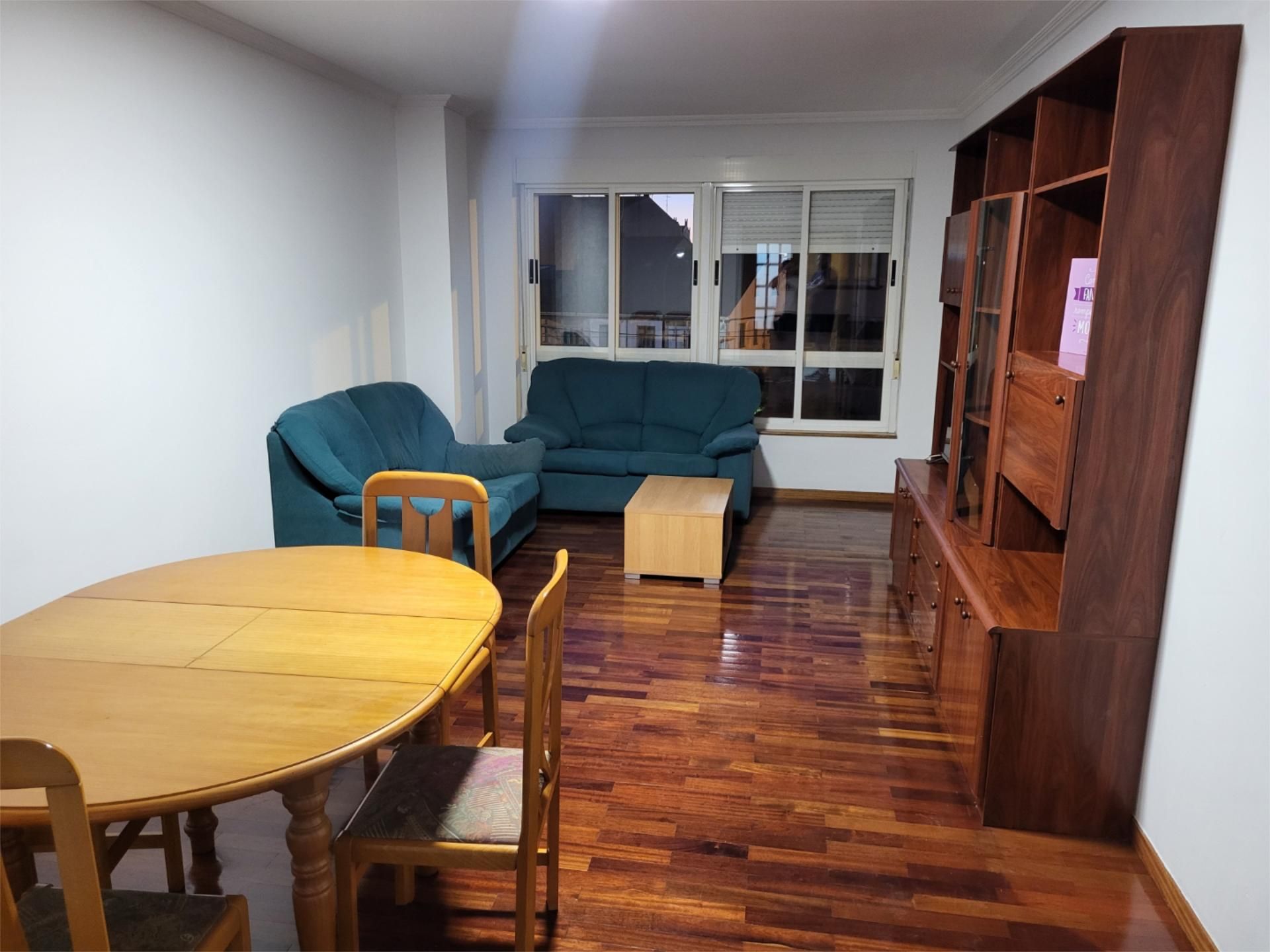 Living room of Flat to rent in Vilalba  with Heating, Parquet flooring and Terrace