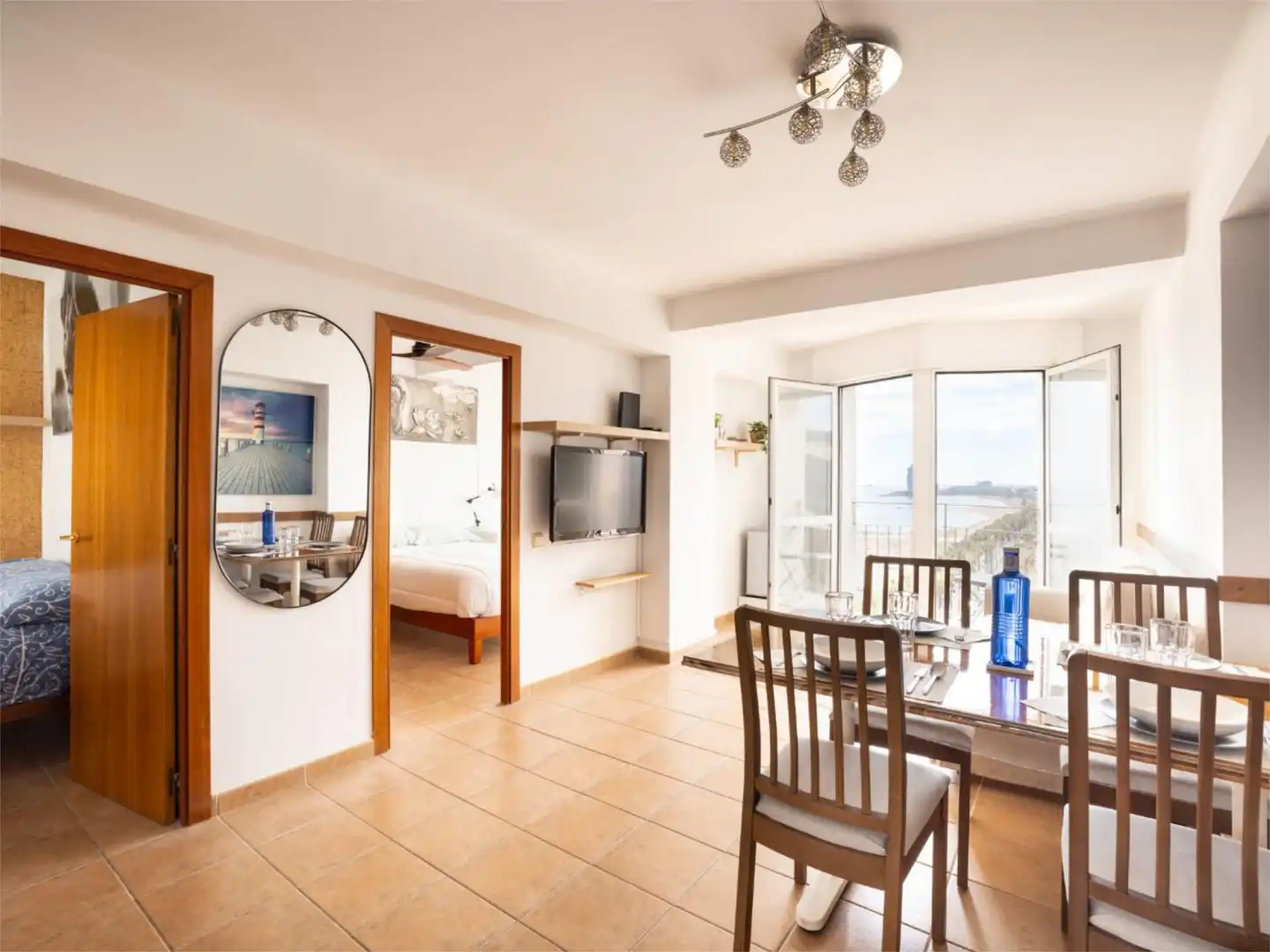 Schlafzimmer von Wohnung zur untervermieten in Barcelona mit Klimaanlage, Heizung und Möbliert