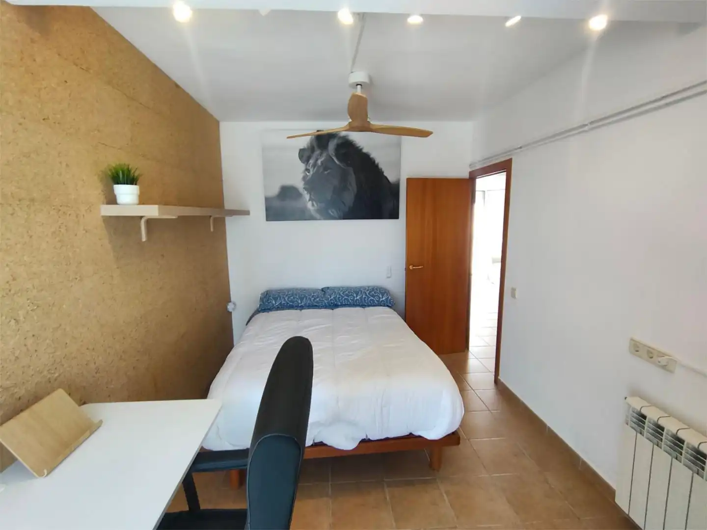 Schlafzimmer von Wohnung zur untervermieten in Barcelona mit Klimaanlage, Heizung und Möbliert