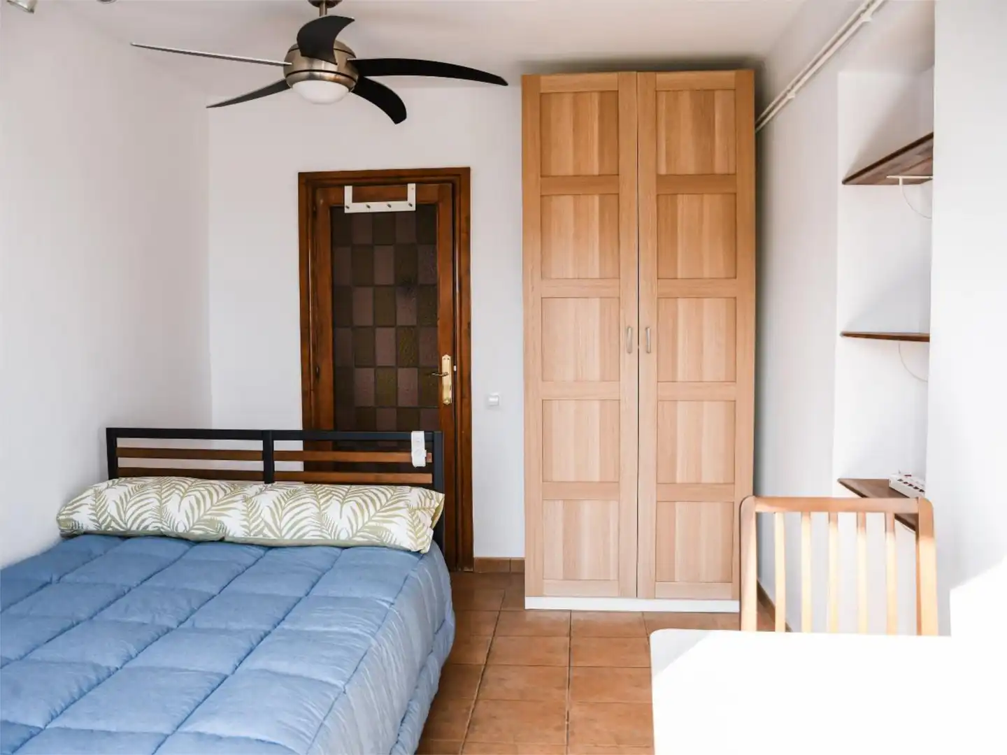Schlafzimmer von Wohnung zur untervermieten in Barcelona mit Klimaanlage, Heizung und Möbliert