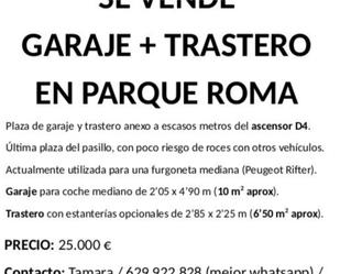 Aparcament de Traster en venda en  Zaragoza Capital