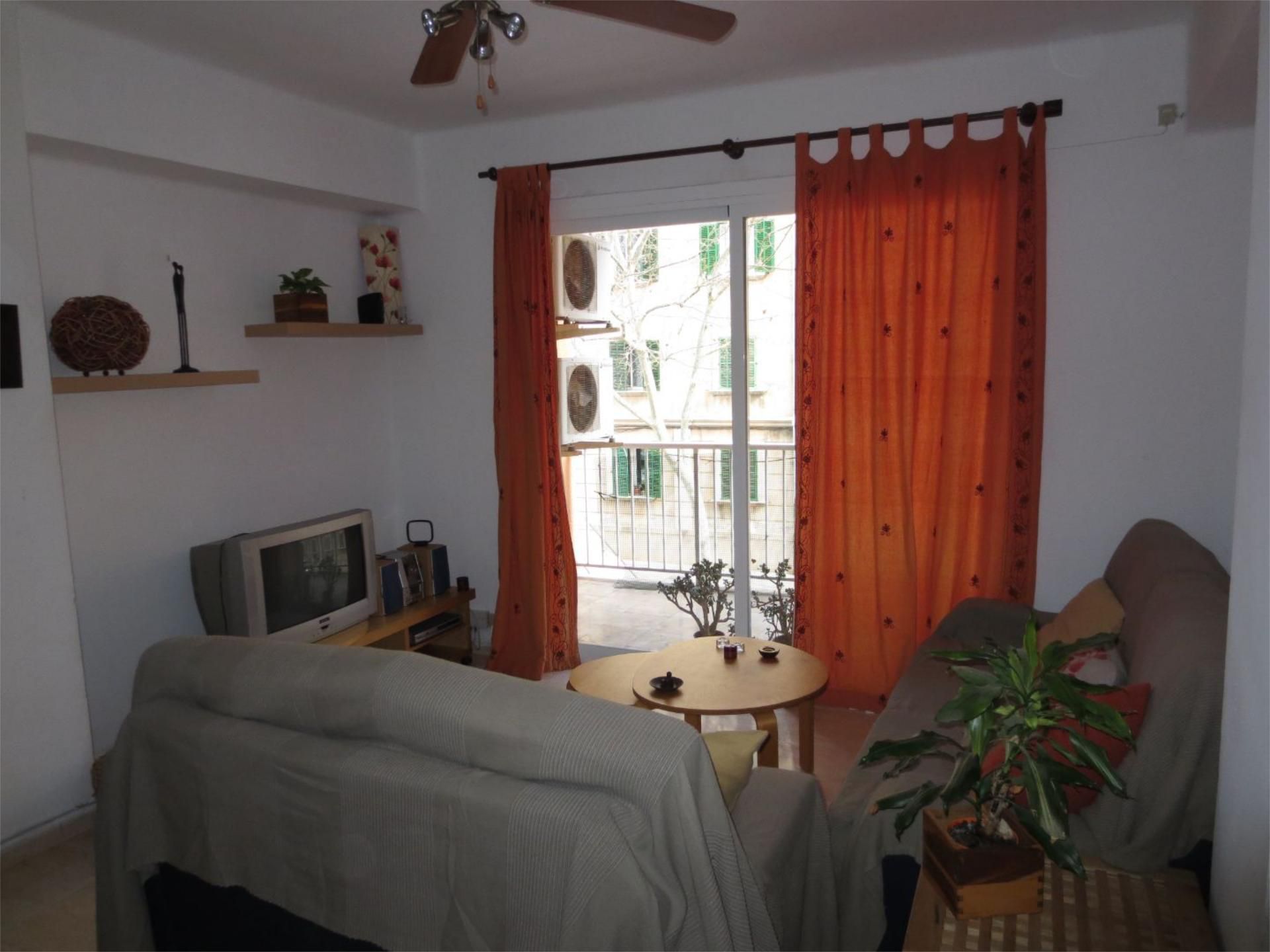 Sala d'estar de Pis en venda en  Palma de Mallorca amb Aire condicionat, Terrassa i Moblat