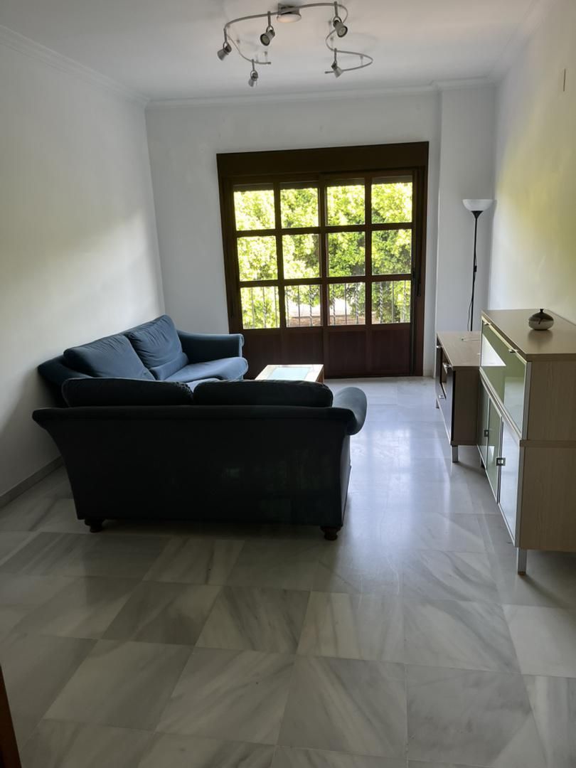 Sala d'estar de Pis de lloguer en Alcalá del Río amb Aire condicionat, Jardí privat i Terrassa