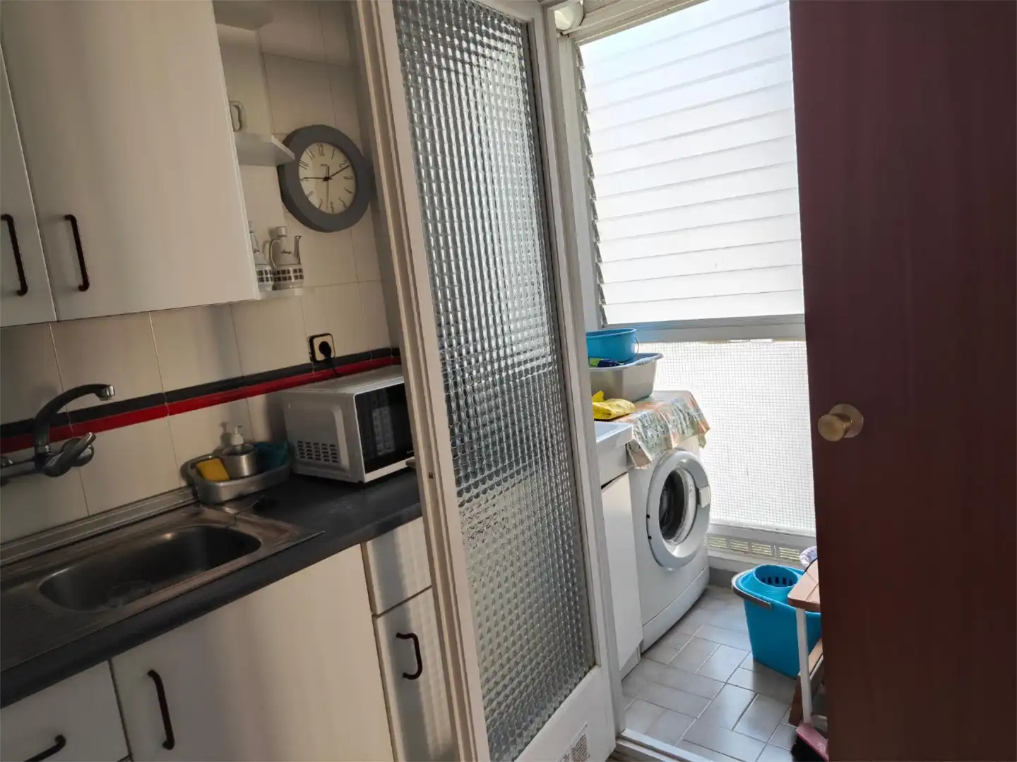 Küche von Wohnung zur Miete in Calafell mit Klimaanlage, Privatgarten und Terrasse