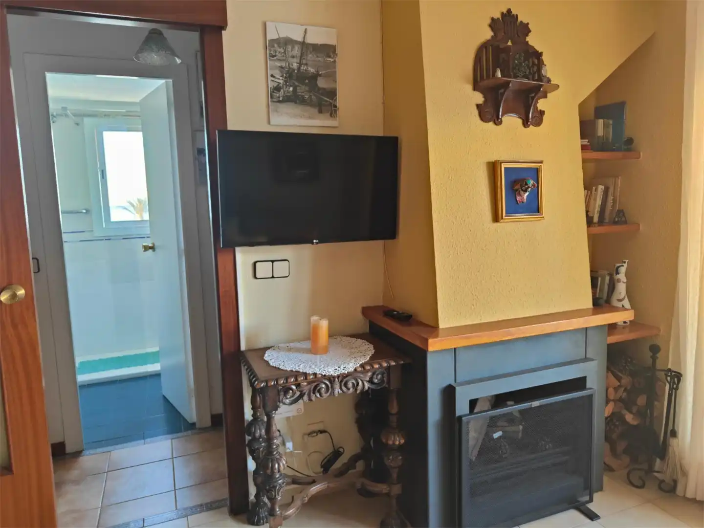 Wohnzimmer von Wohnung zur Miete in Calafell mit Klimaanlage, Privatgarten und Terrasse