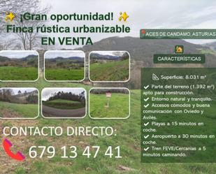 Exterior view of Constructible Land for sale in Candamo
