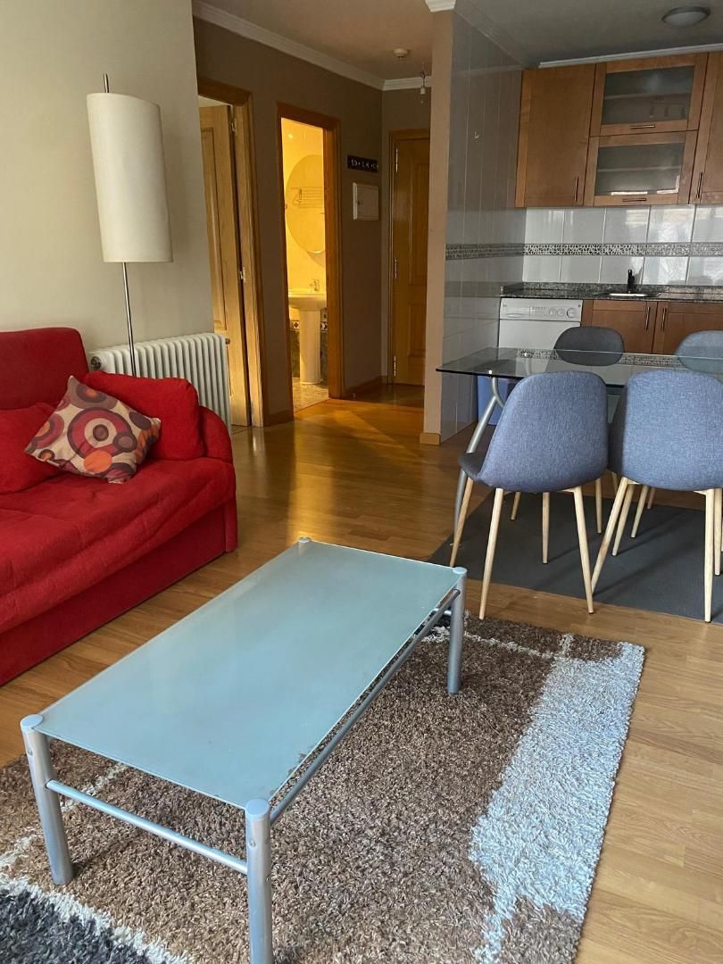 Living room of Apartment to rent in Lugo Capital  with Heating, Parquet flooring and Furnished