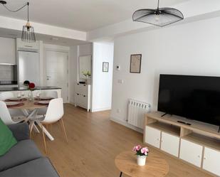 Sala d'estar de Pis de lloguer en Vilagarcía de Arousa amb Calefacció, Jardí privat i Parquet
