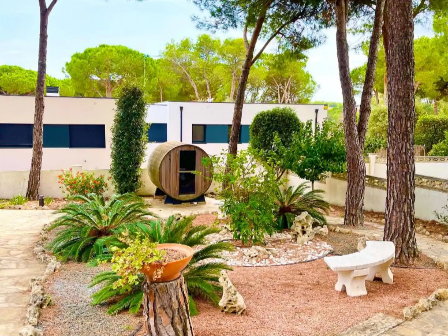 Houses for sale in Carrer Neró, 9, Empúries Garden of Houses for sale in L'Escala with Air Conditioner, Terrace and Swimming Pool