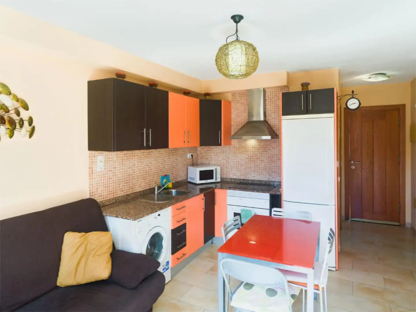 Küche von Wohnung zum Verkauf in La Oliva mit Schwimmbad, Möbliert und Balkon