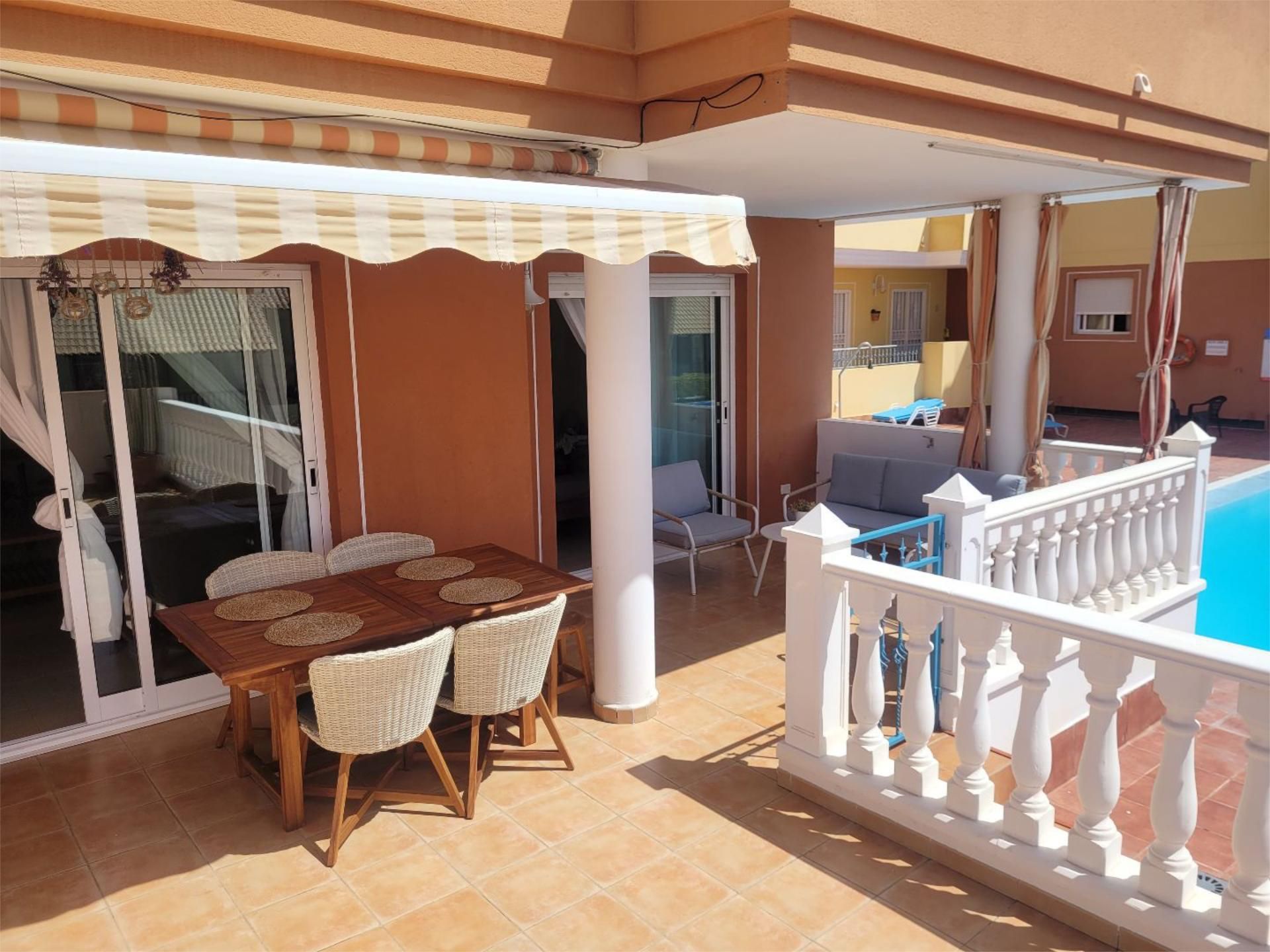 Terrassa de Apartament de lloguer en Adeje amb Jardí privat, Terrassa i Piscina