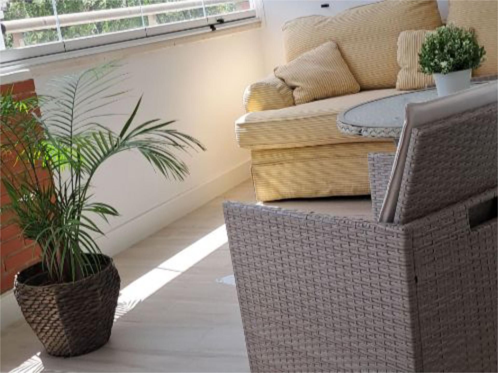 Balcony of Flat to rent in Málaga Capital  with Air Conditioner, Private garden and Terrace