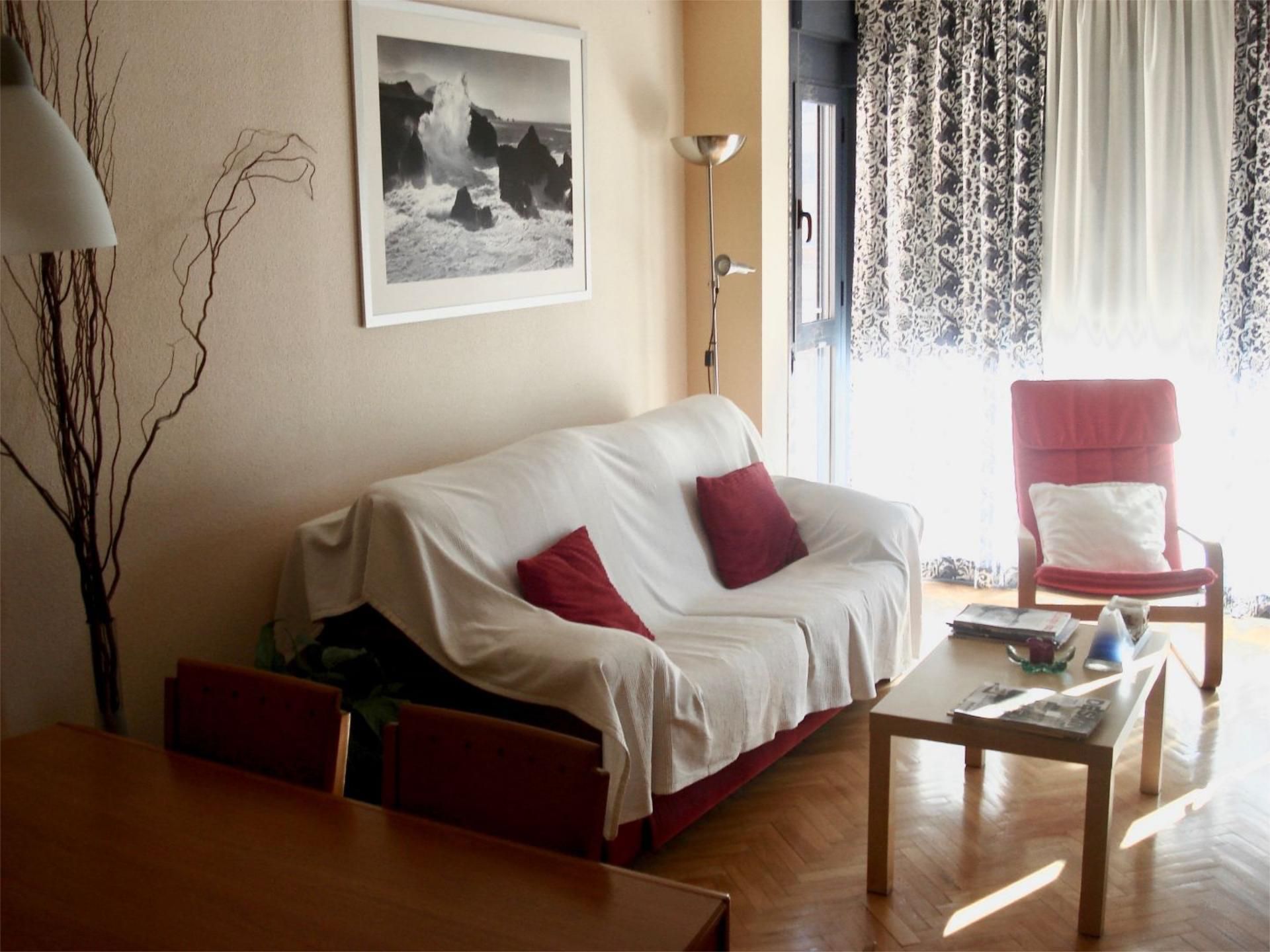 Living room of Flat to rent in  Madrid Capital  with Air Conditioner and Swimming Pool