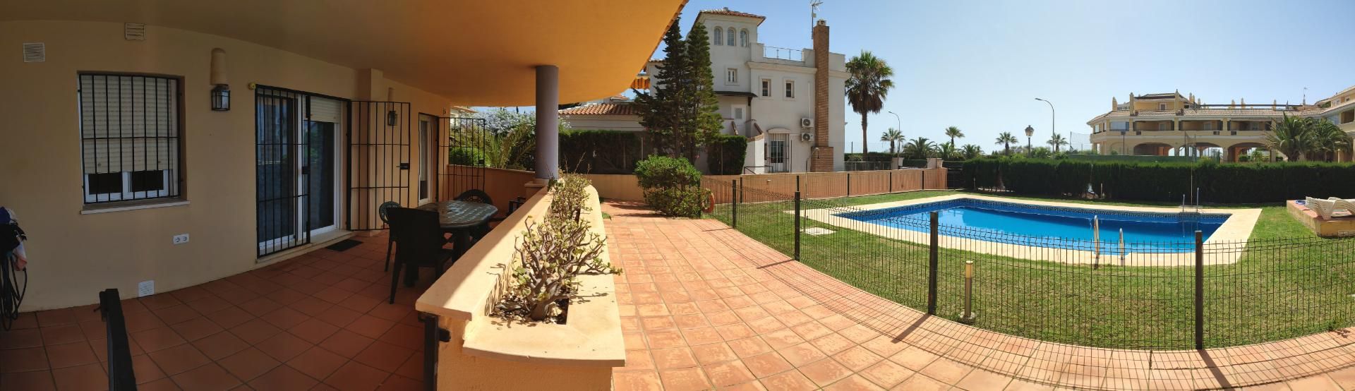 Garden of Duplex to rent in Ayamonte  with Air Conditioner, Heating and Private garden