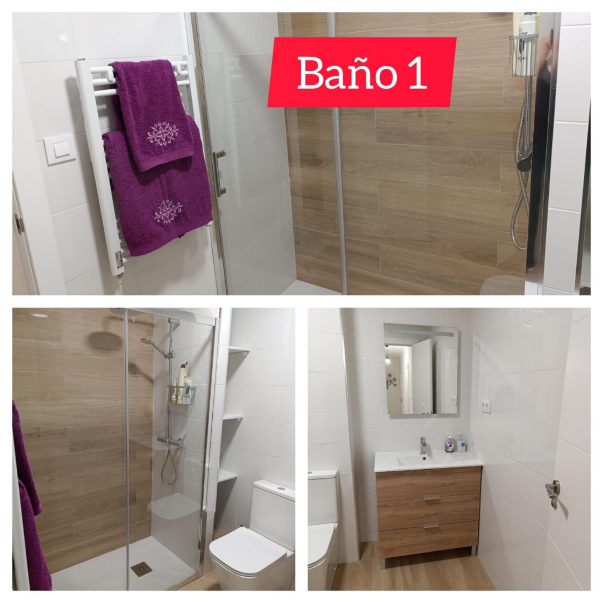 Bathroom of Flat to rent in Ourense Capital   with Heating, Parquet flooring and Terrace