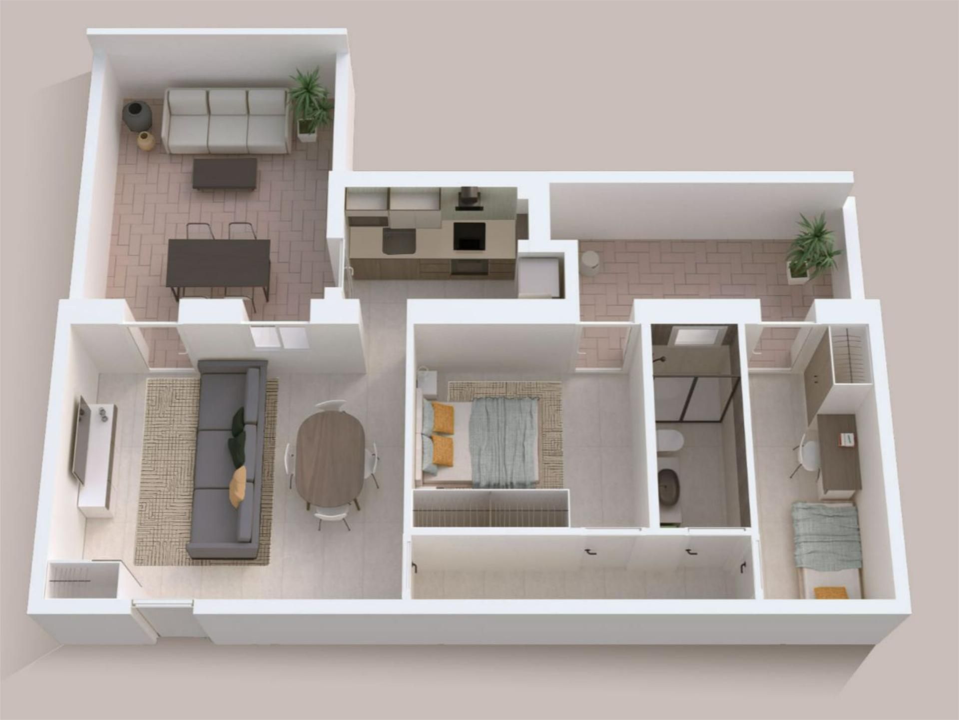 Bedroom of Flat for sale in Cornellà de Llobregat  with Air Conditioner and Terrace