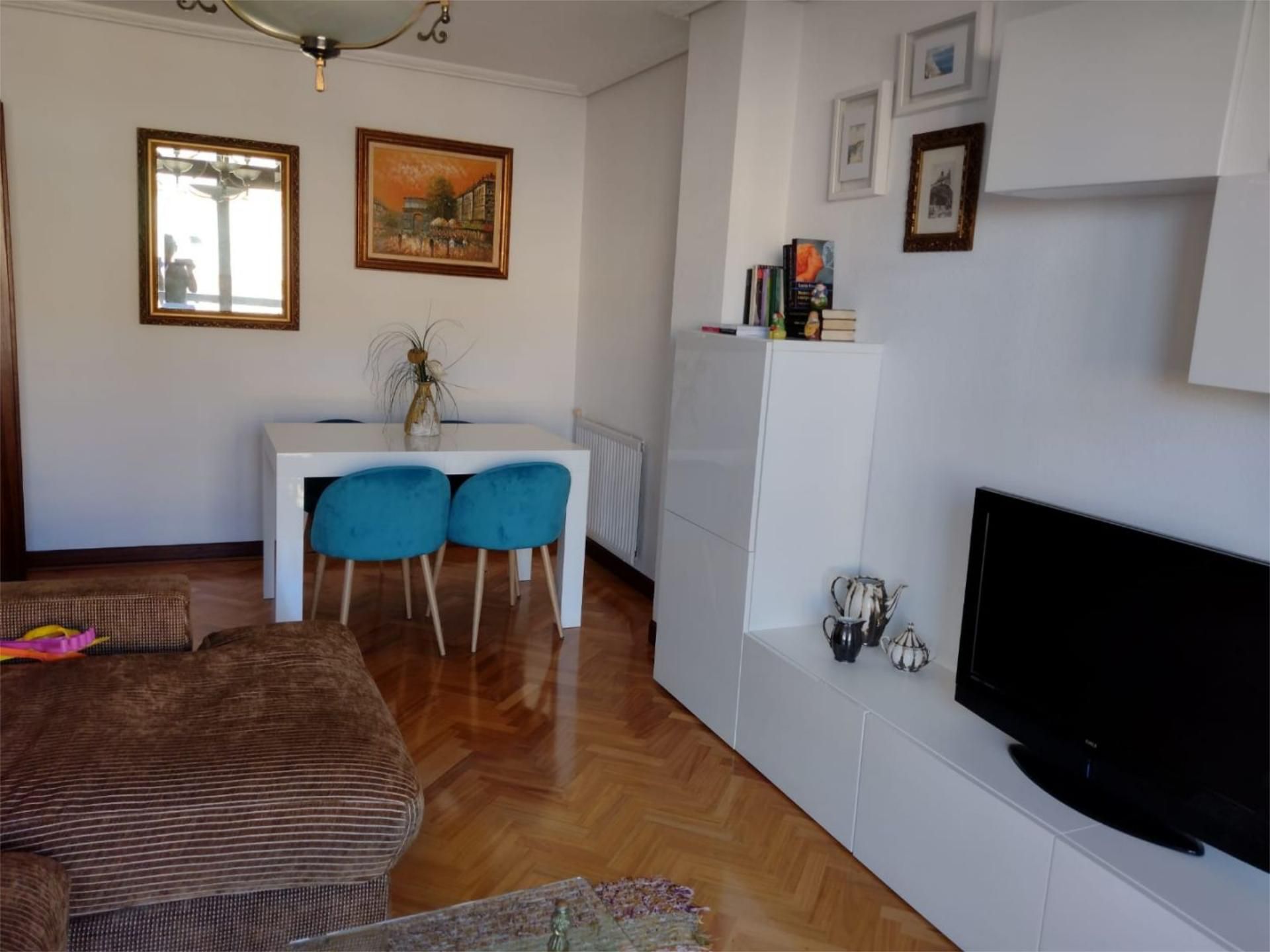 Sala d'estar de Pis de lloguer en Santander amb Calefacció, Jardí privat i Parquet