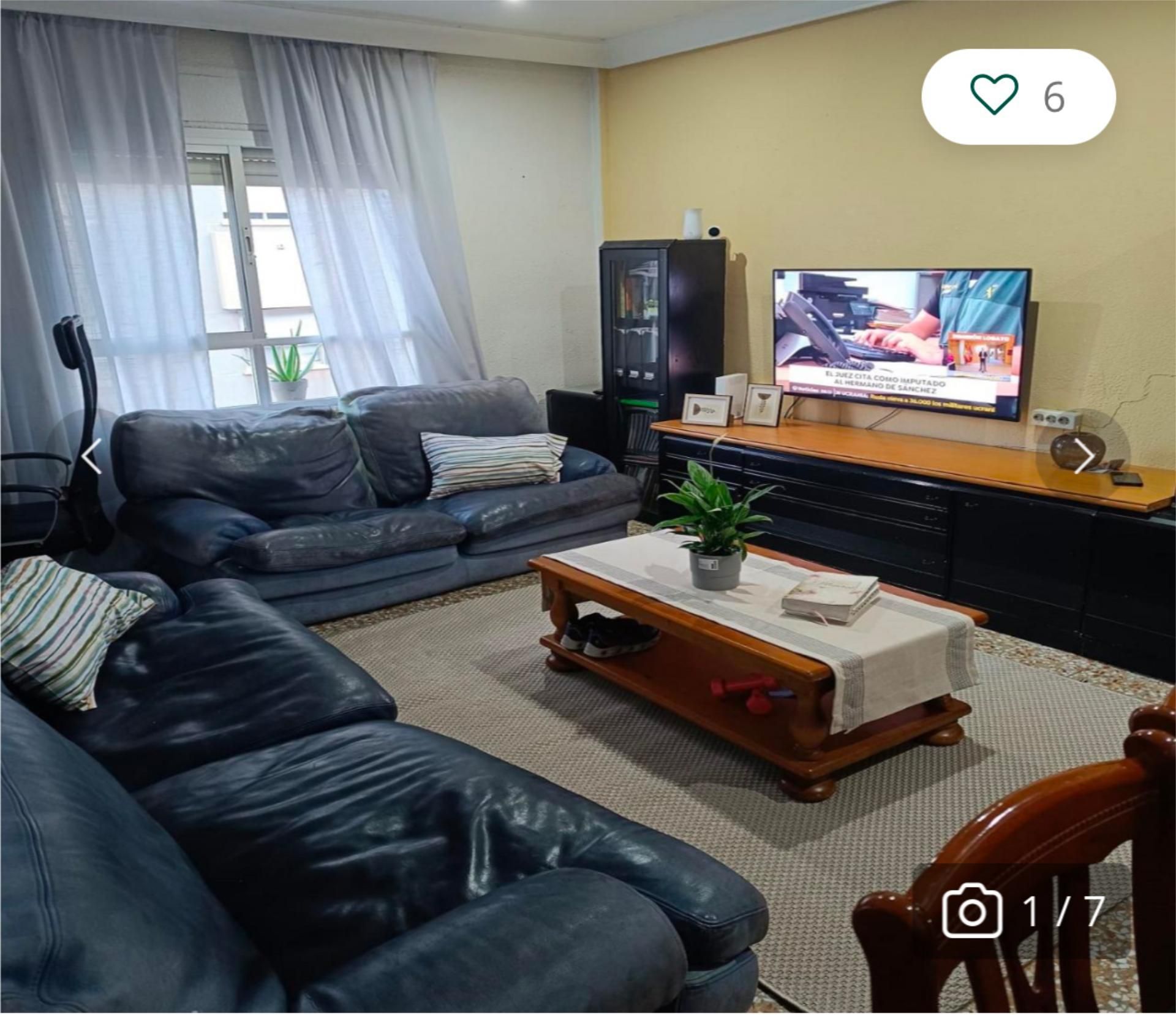Living room of Flat to rent in  Murcia Capital  with Air Conditioner, Parquet flooring and Furnished