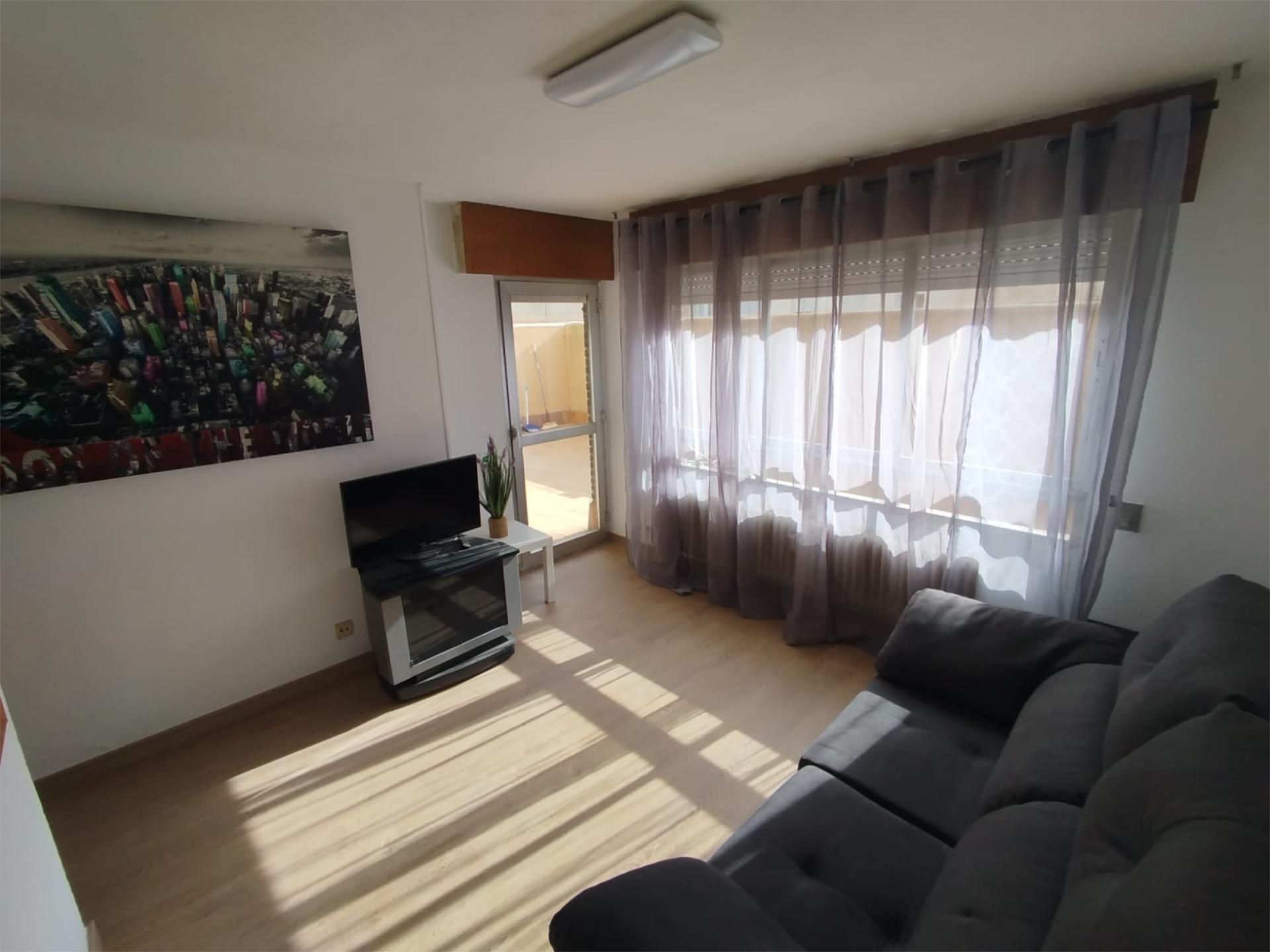 Living room of Flat to rent in Zamora Capital   with Parquet flooring, Terrace and Furnished