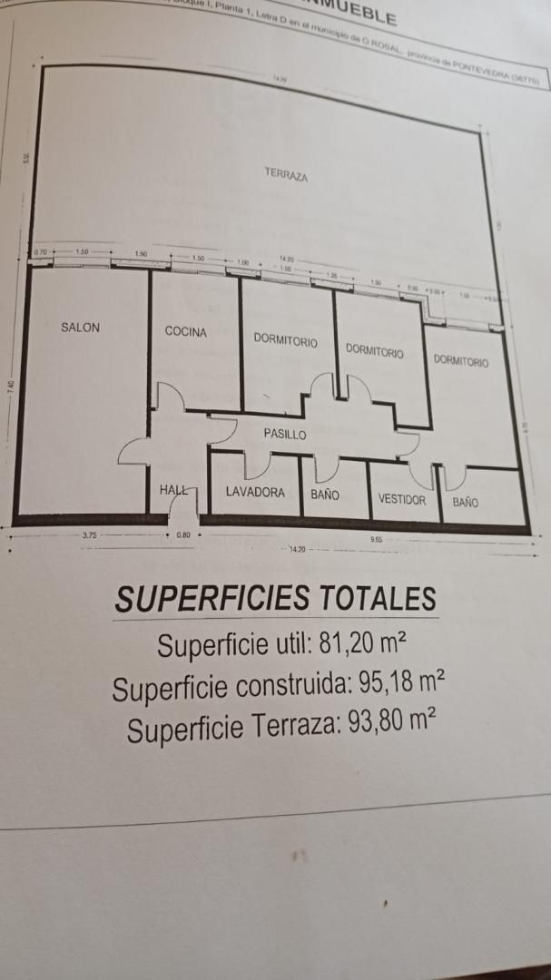 Bedroom of Flat for sale in O Rosal    with Heating, Parquet flooring and Terrace