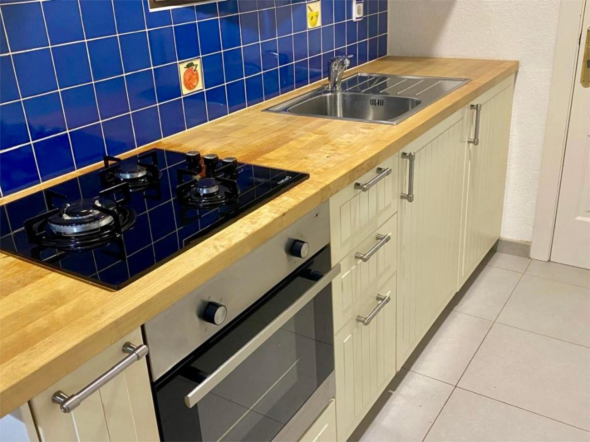 Kitchen of Apartment to rent in Muntanyola  with Heating, Private garden and Parquet flooring