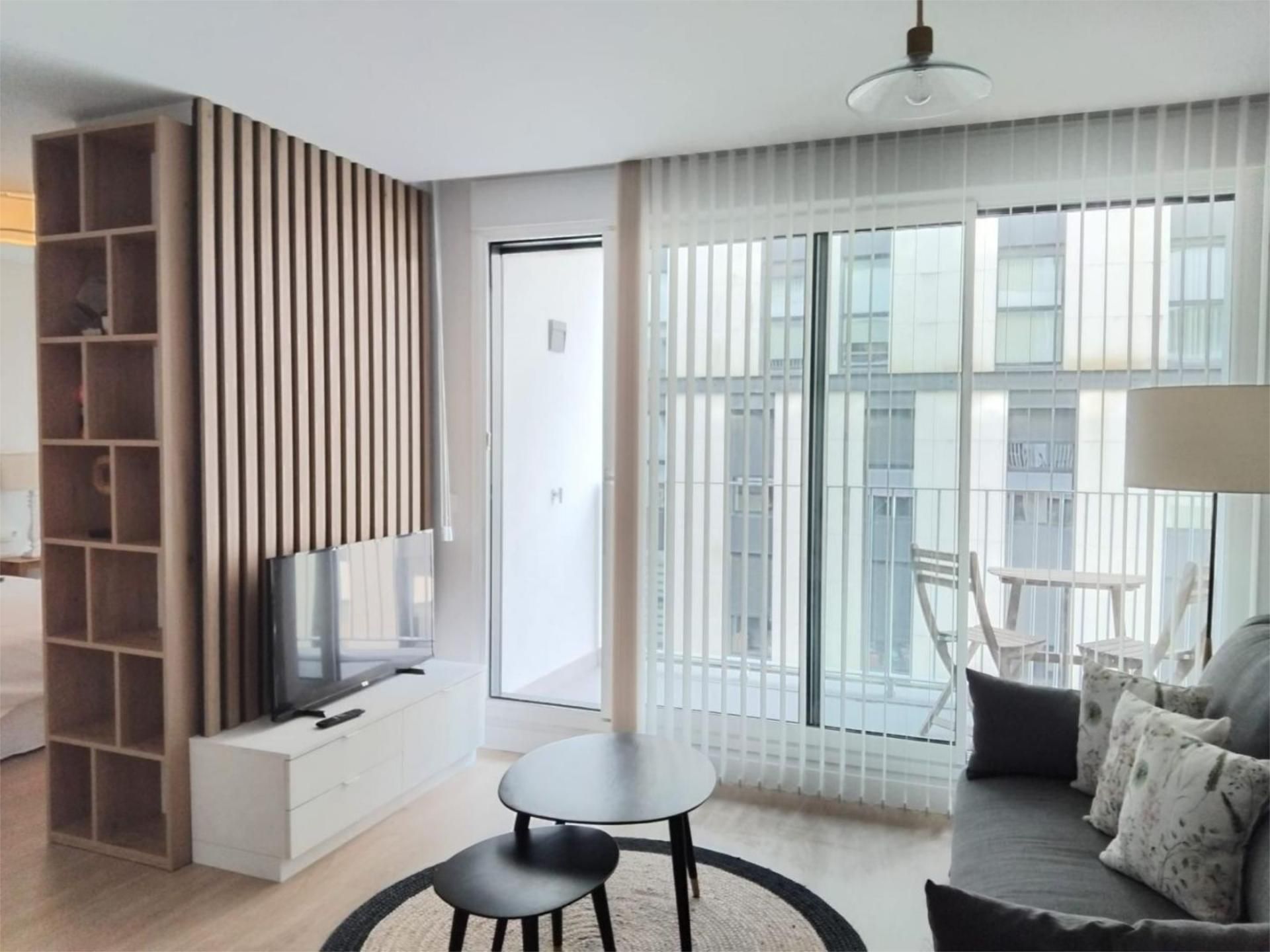 Sala d'estar de Apartament de lloguer en Pontevedra Capital  amb Balcó