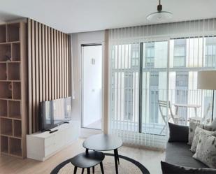 Sala d'estar de Apartament de lloguer en Pontevedra Capital  amb Calefacció, Parquet i Moblat