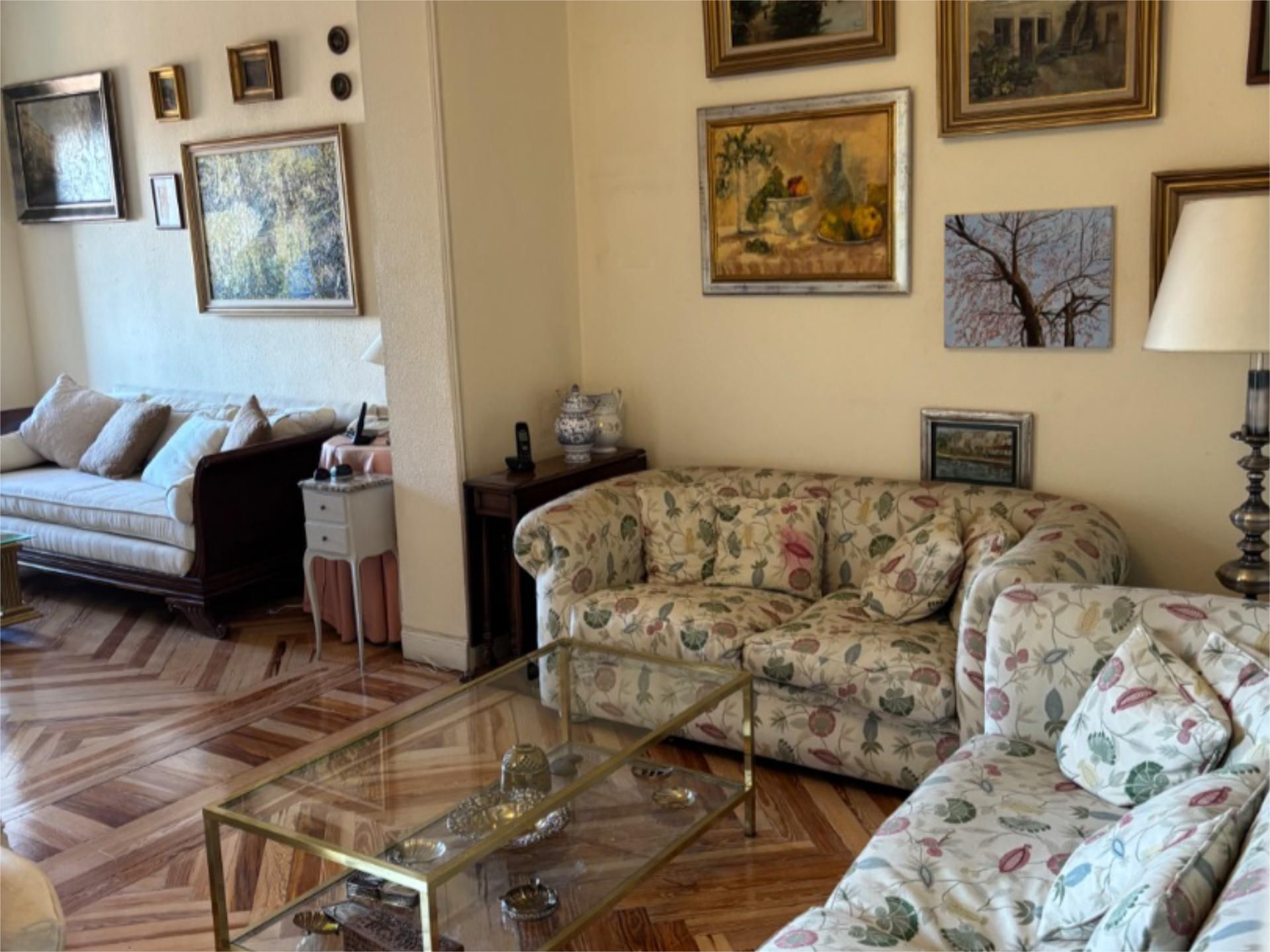 Living room of Flat for sale in  Madrid Capital  with Air Conditioner, Terrace and Balcony