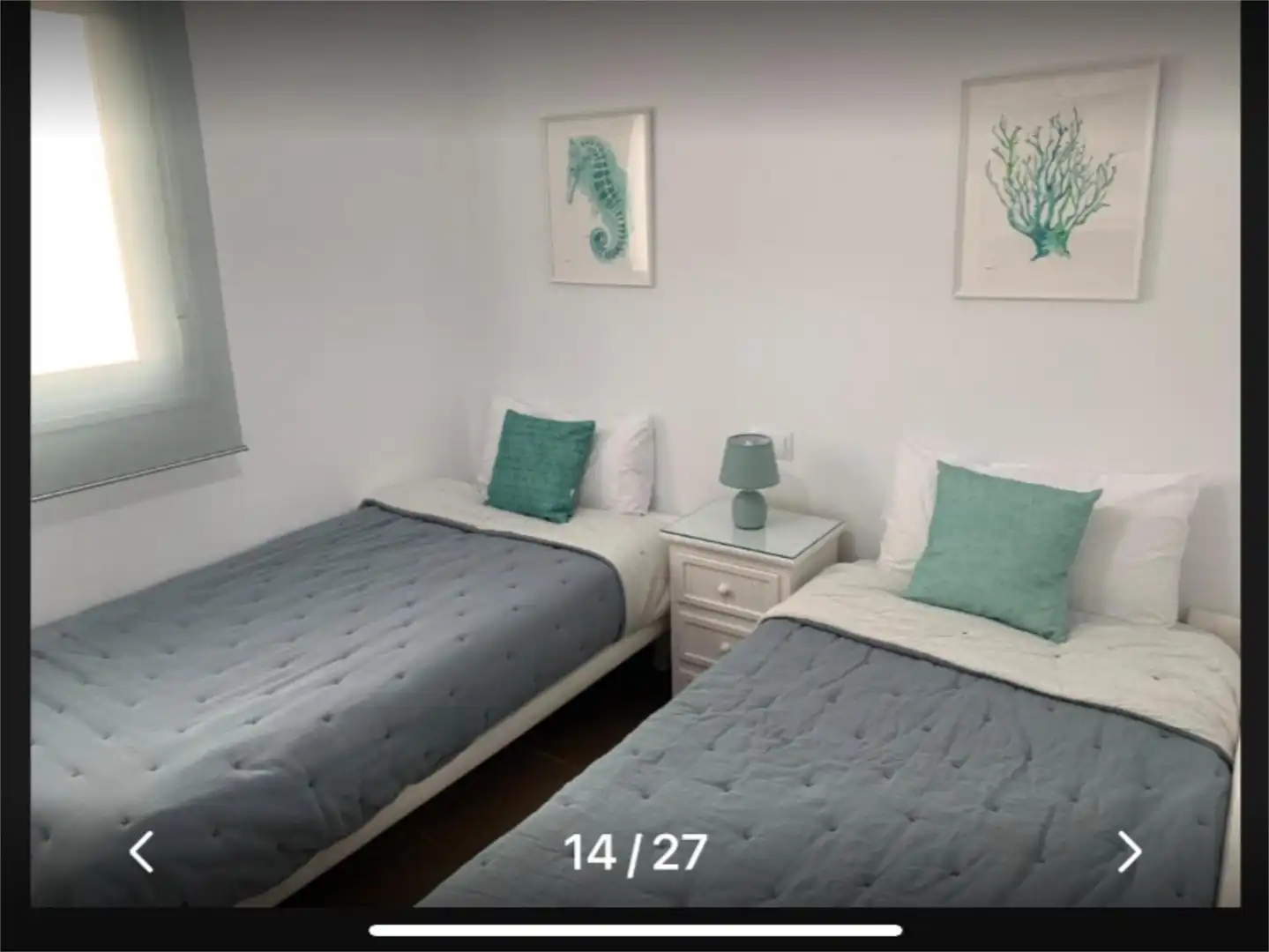 Wohnung zur Miete in Avenida Joaquín Sabina, 3, Aguadulce - Almadraba - Punta Candor Schlafzimmer von Wohnung zur Miete in Rota mit Klimaanlage, Heizung und Privatgarten