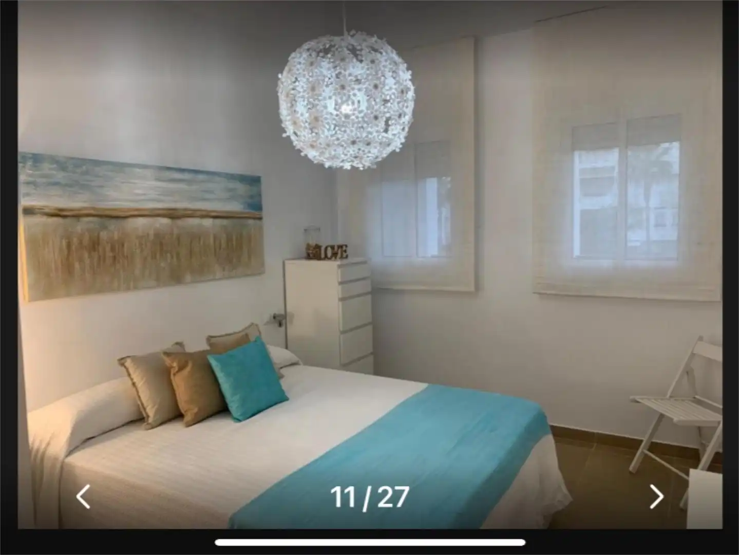Wohnung zur Miete in Avenida Joaquín Sabina, 3, Aguadulce - Almadraba - Punta Candor Schlafzimmer von Wohnung zur Miete in Rota mit Klimaanlage, Heizung und Privatgarten