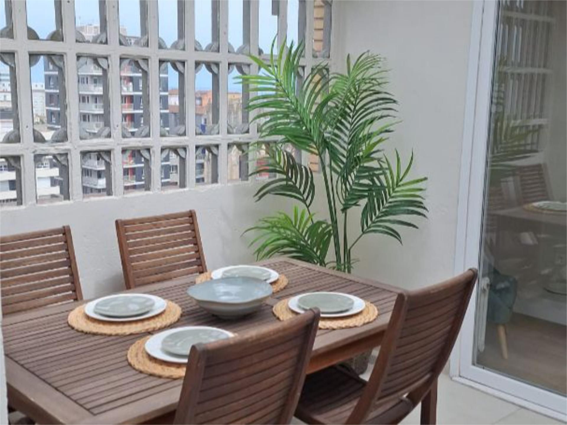 Terrace of Flat to rent in Gijón   with Heating, Parquet flooring and Terrace