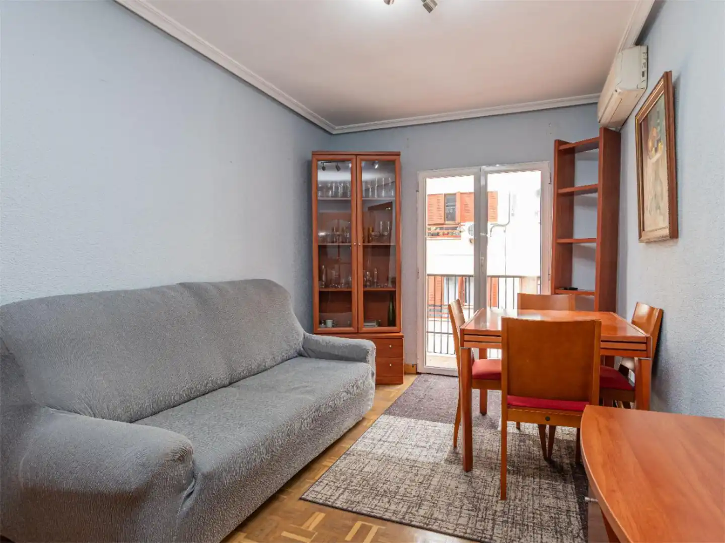Bedroom of Flat for rent in Madrid  with Air Conditioner, Heating and Parquet flooring