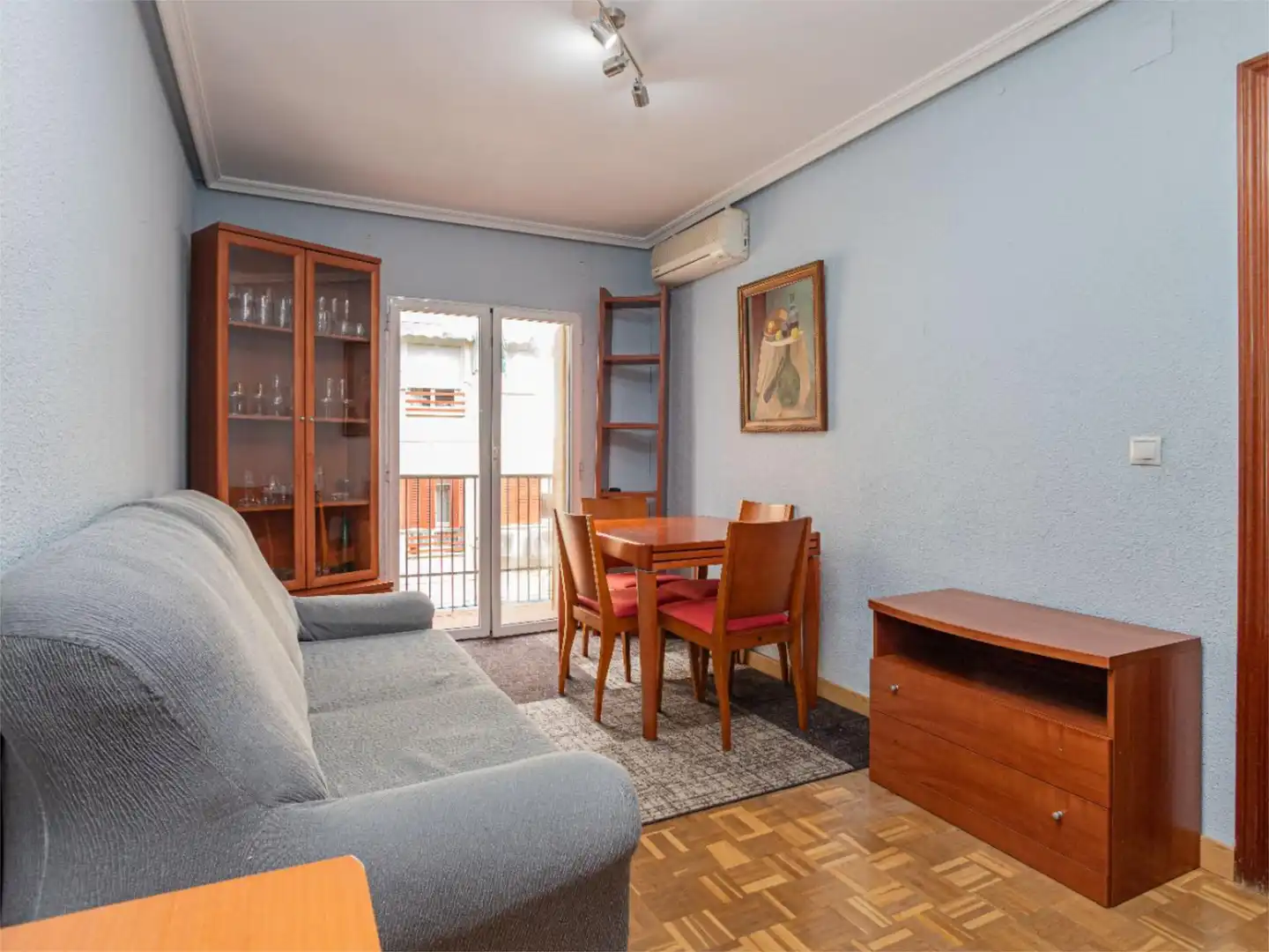 Bedroom of Flat for rent in Madrid  with Air Conditioner, Heating and Parquet flooring