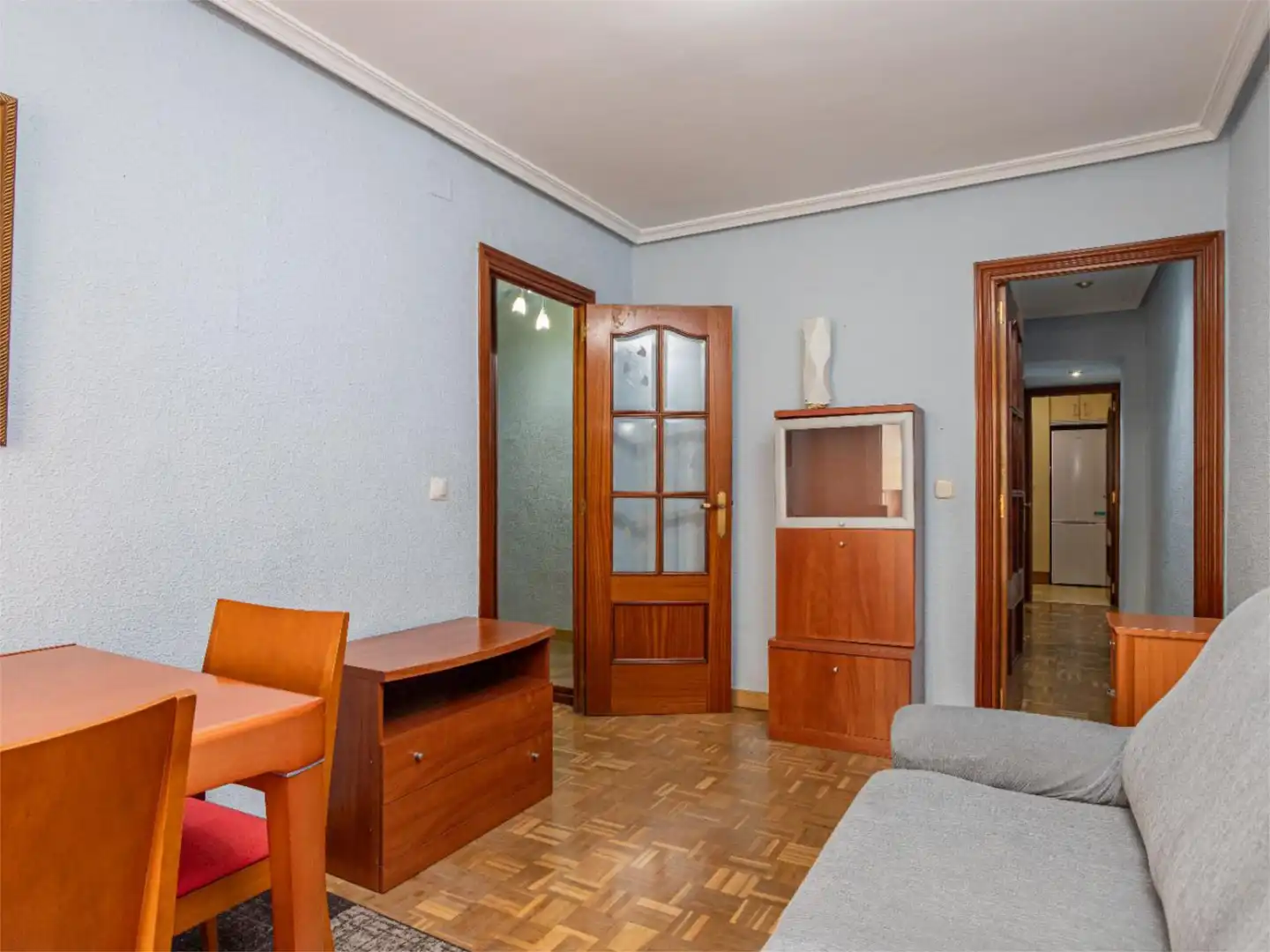 Bedroom of Flat for rent in Madrid  with Air Conditioner, Heating and Parquet flooring