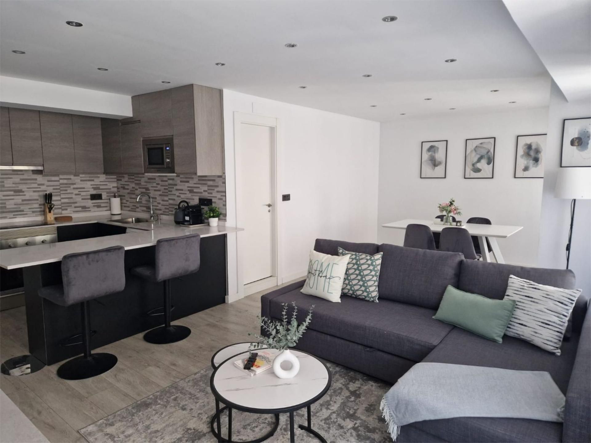 Living room of Flat for sale in Gijón   with Furnished