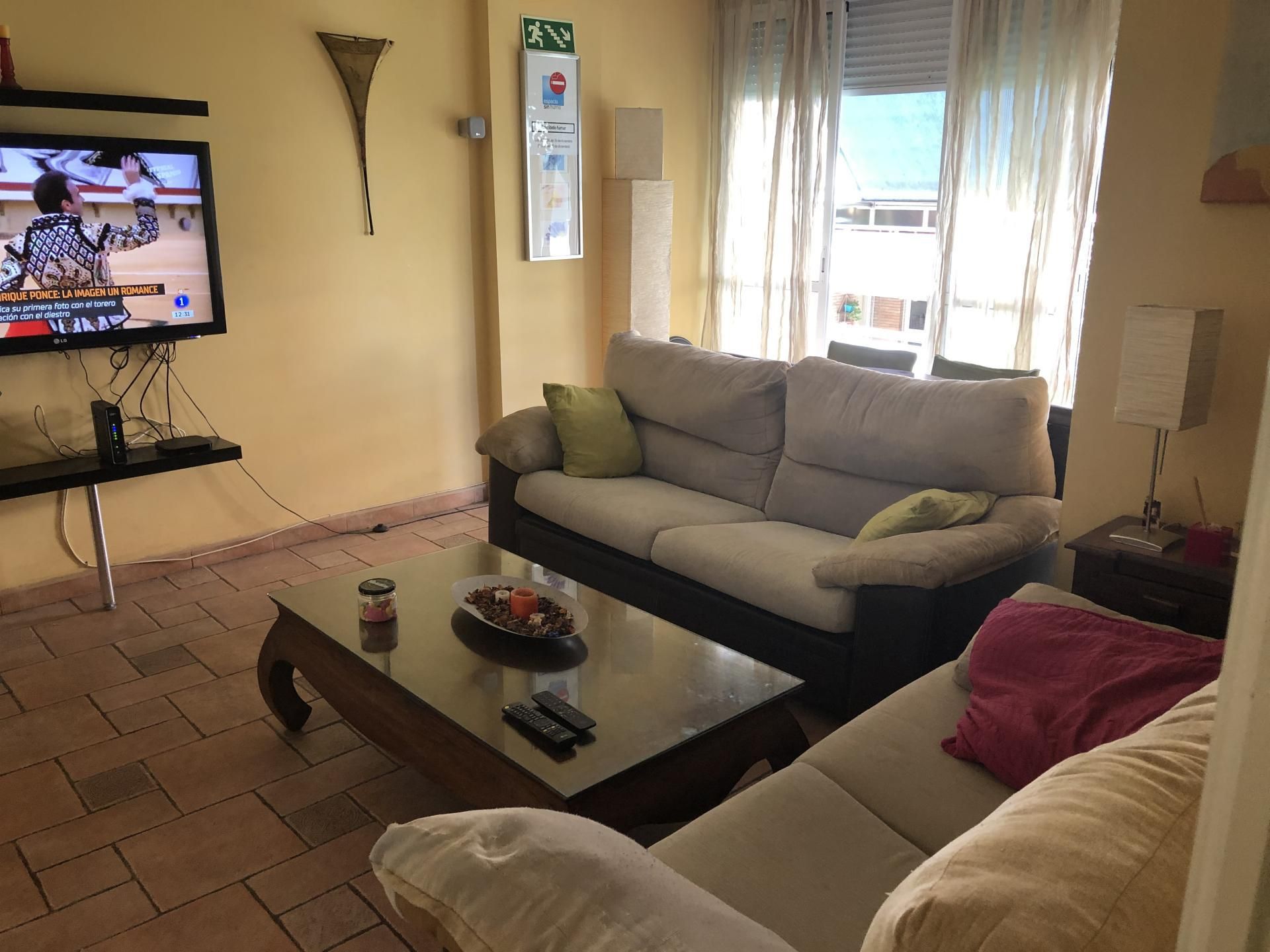 Living room of Flat to share in  Sevilla Capital  with Air Conditioner, Furnished and Balcony