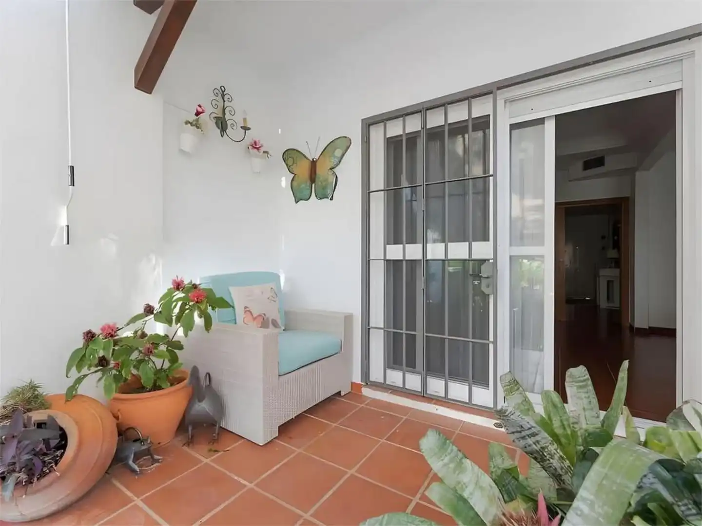 Terraza de Piso de alquiler en Rota con Aire acondicionado, Jardín privado y Parquet