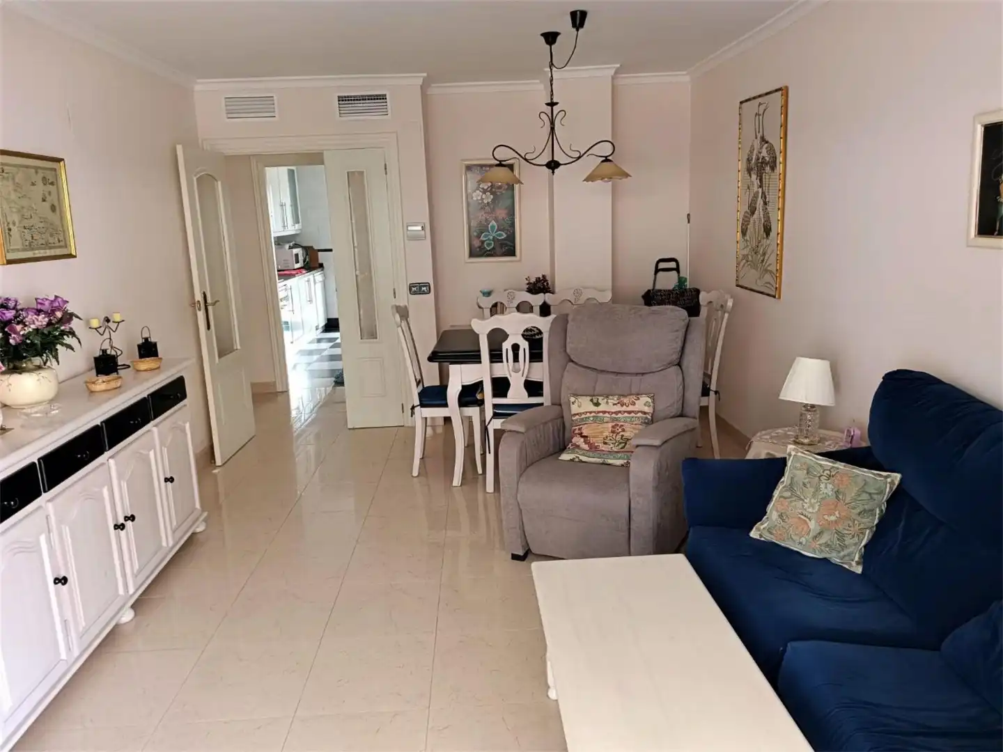 Living room of Flat for sale in Calpe / Calp  with Air Conditioner, Heating and Terrace