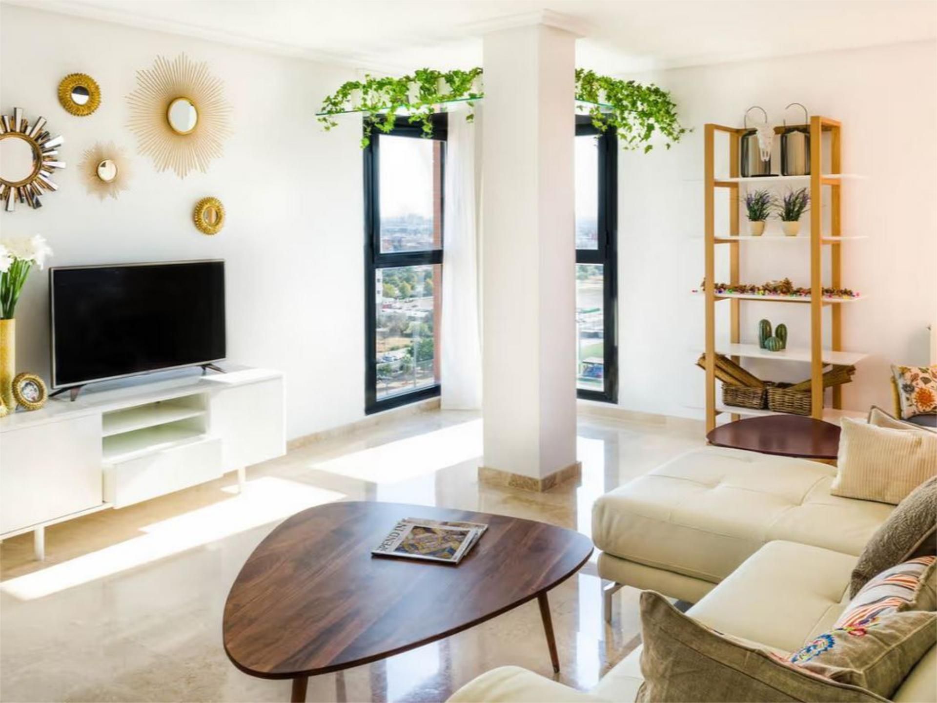 Living room of Apartment to rent in  Valencia Capital  with Air Conditioner, Heating and Parquet flooring