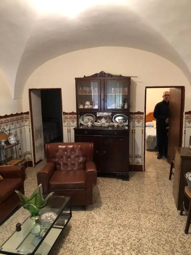 Sala de estar de Casa o chalet en venta en Madroñera con Jardín privado, Terraza y Amueblado