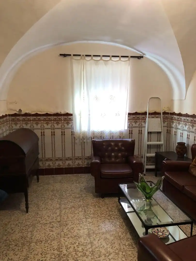 Sala de estar de Casa o chalet en venta en Madroñera con Jardín privado, Terraza y Amueblado