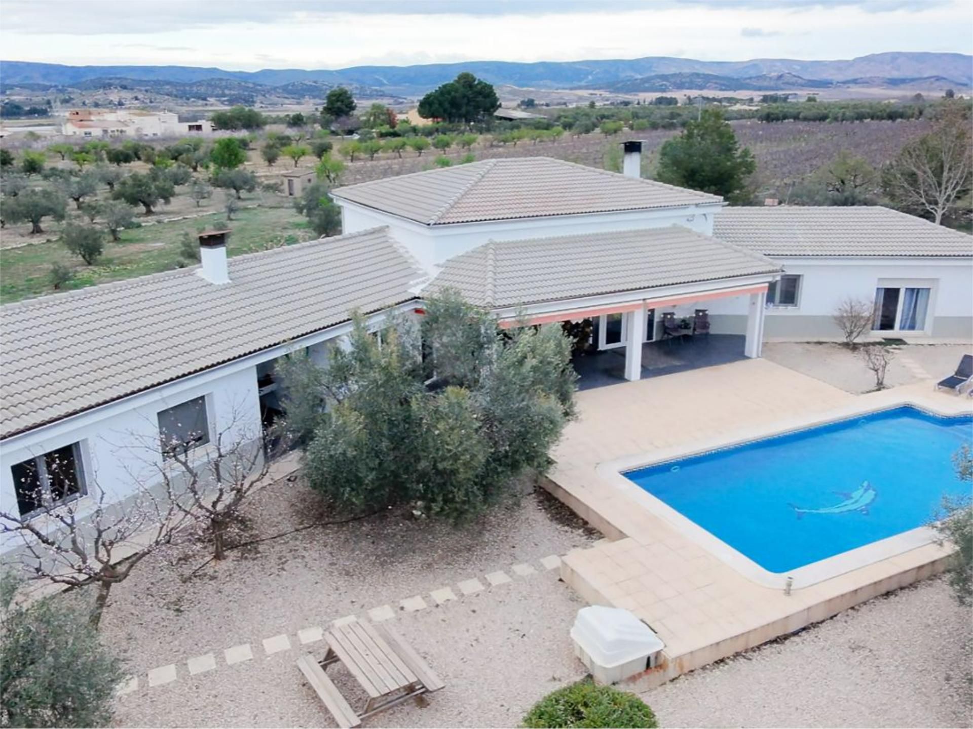 Exterior view of House or chalet for sale in Biar  with Terrace and Swimming Pool
