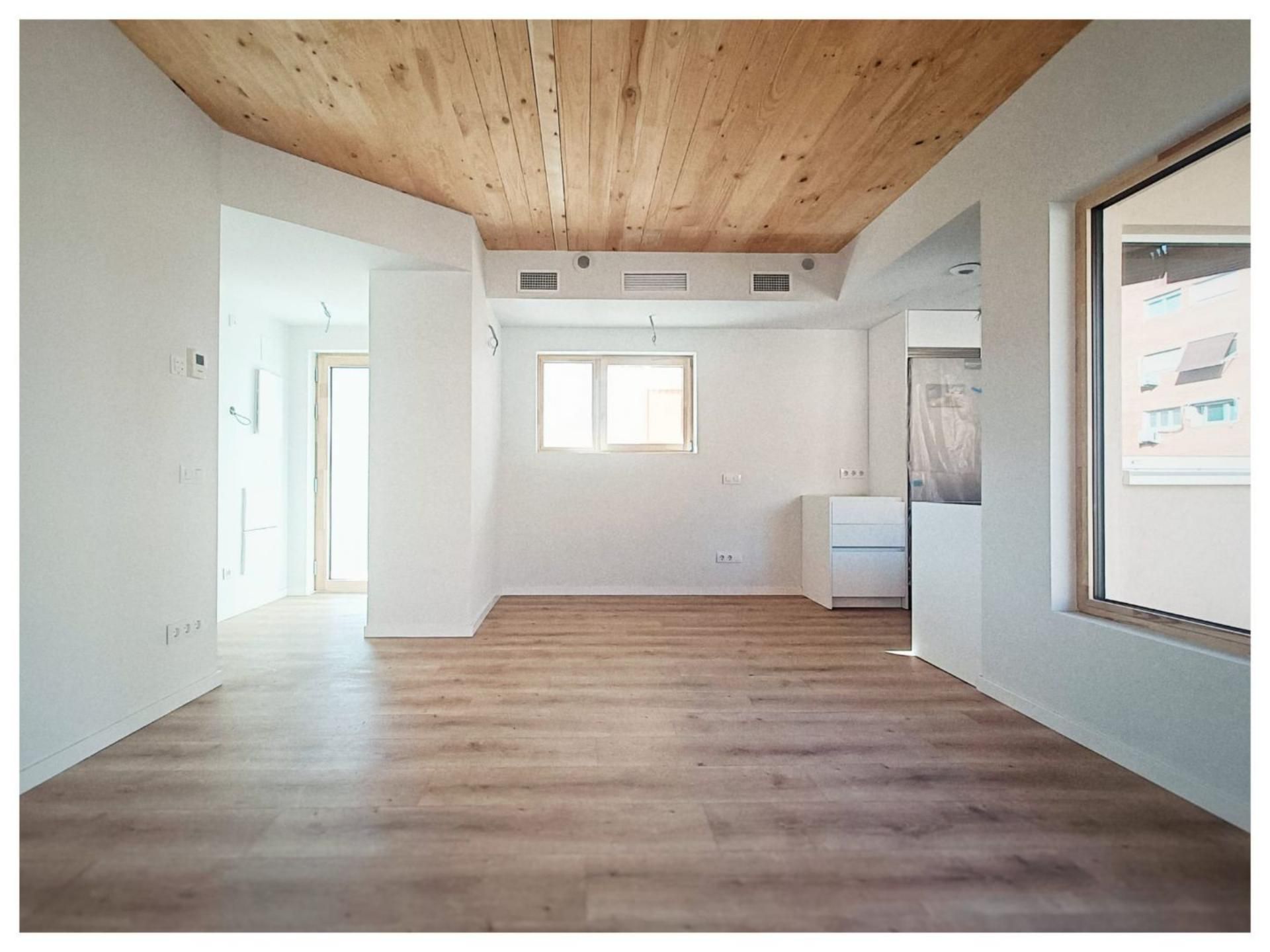 Living room of Flat to rent in  Madrid Capital  with Air Conditioner, Heating and Private garden