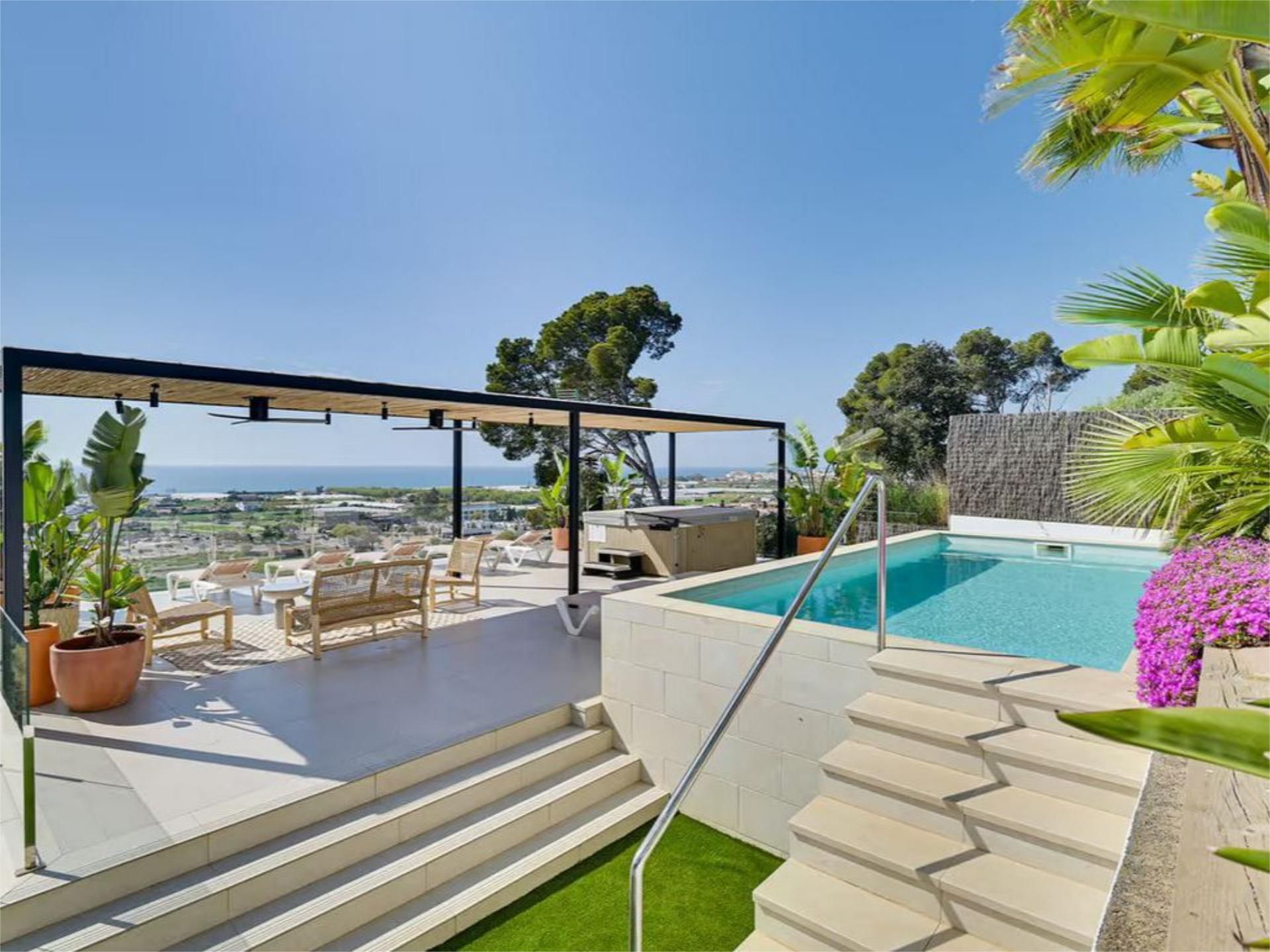 Swimming pool of Single-family semi-detached to rent in Santa Susanna  with Air Conditioner, Swimming Pool and Furnished