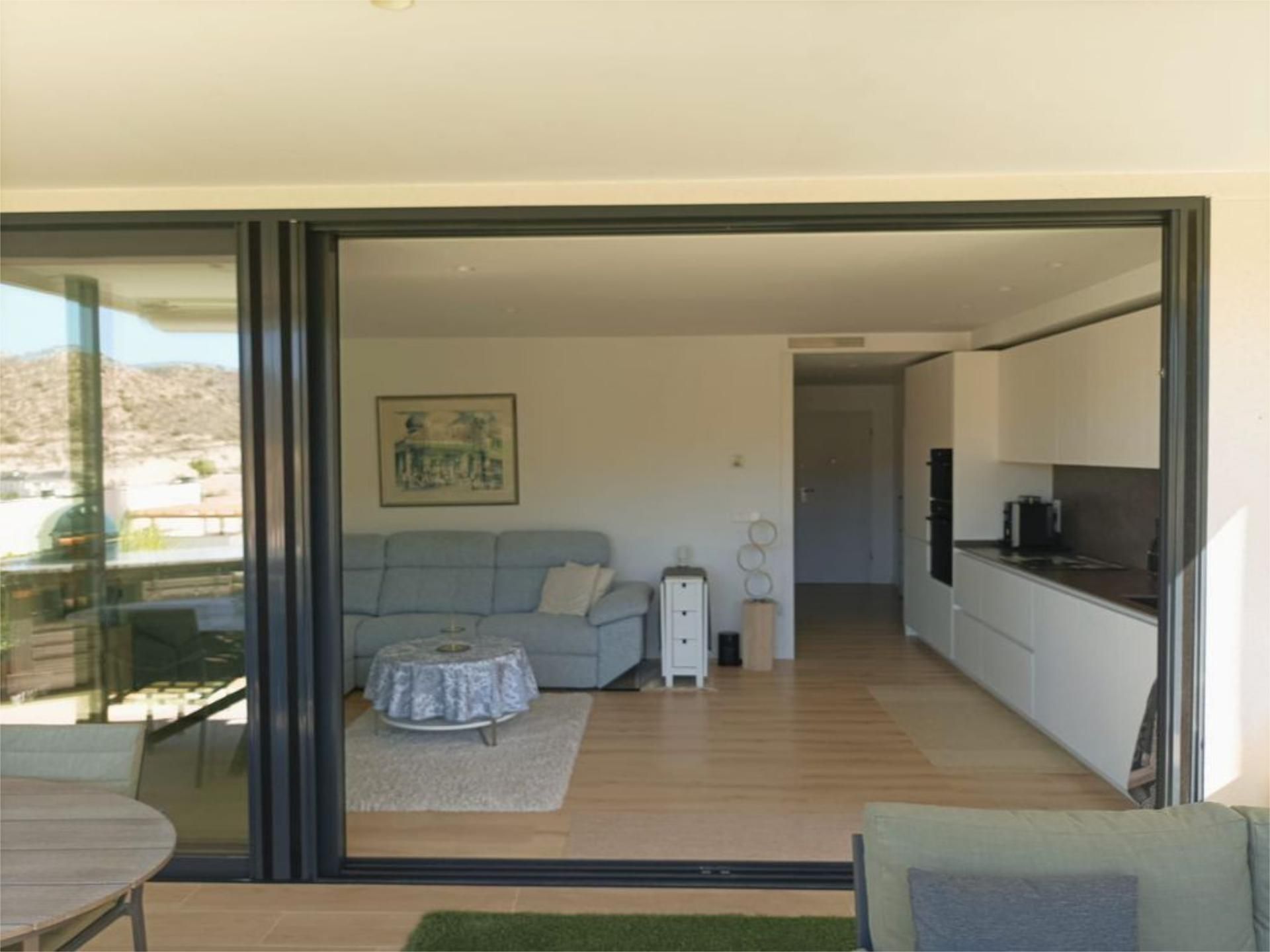 Living room of Flat to rent in Calpe / Calp  with Air Conditioner, Terrace and Swimming Pool