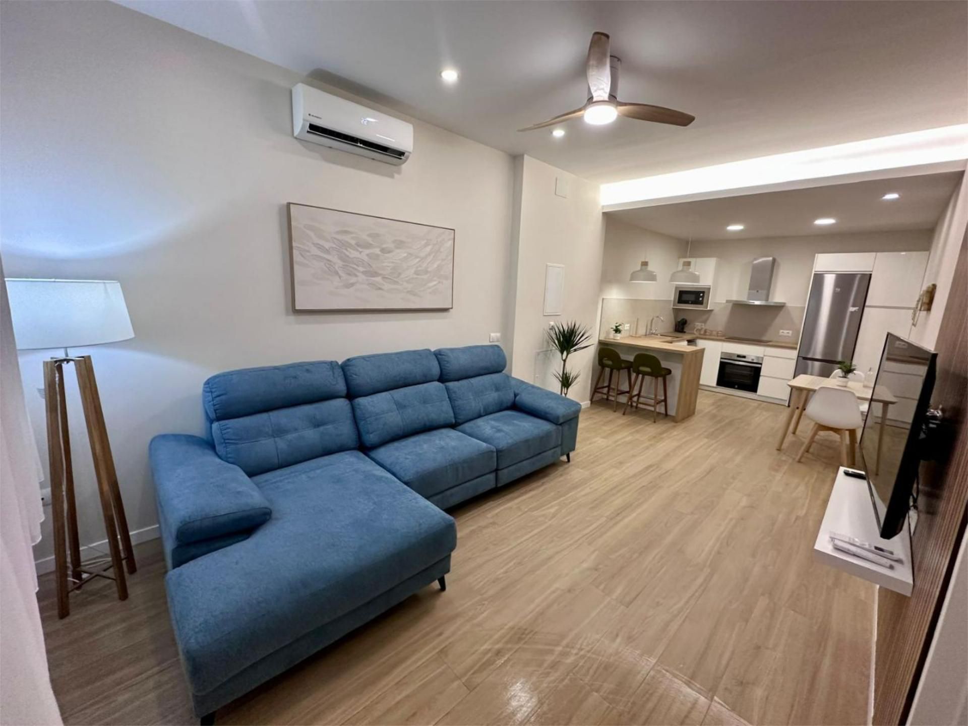 Living room of Apartment to rent in Málaga Capital  with Air Conditioner